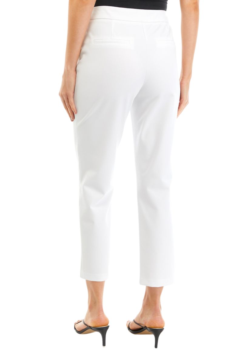 Womens High Rise Slim Ankle Pants