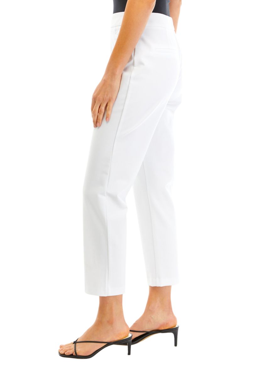 Womens High Rise Slim Ankle Pants