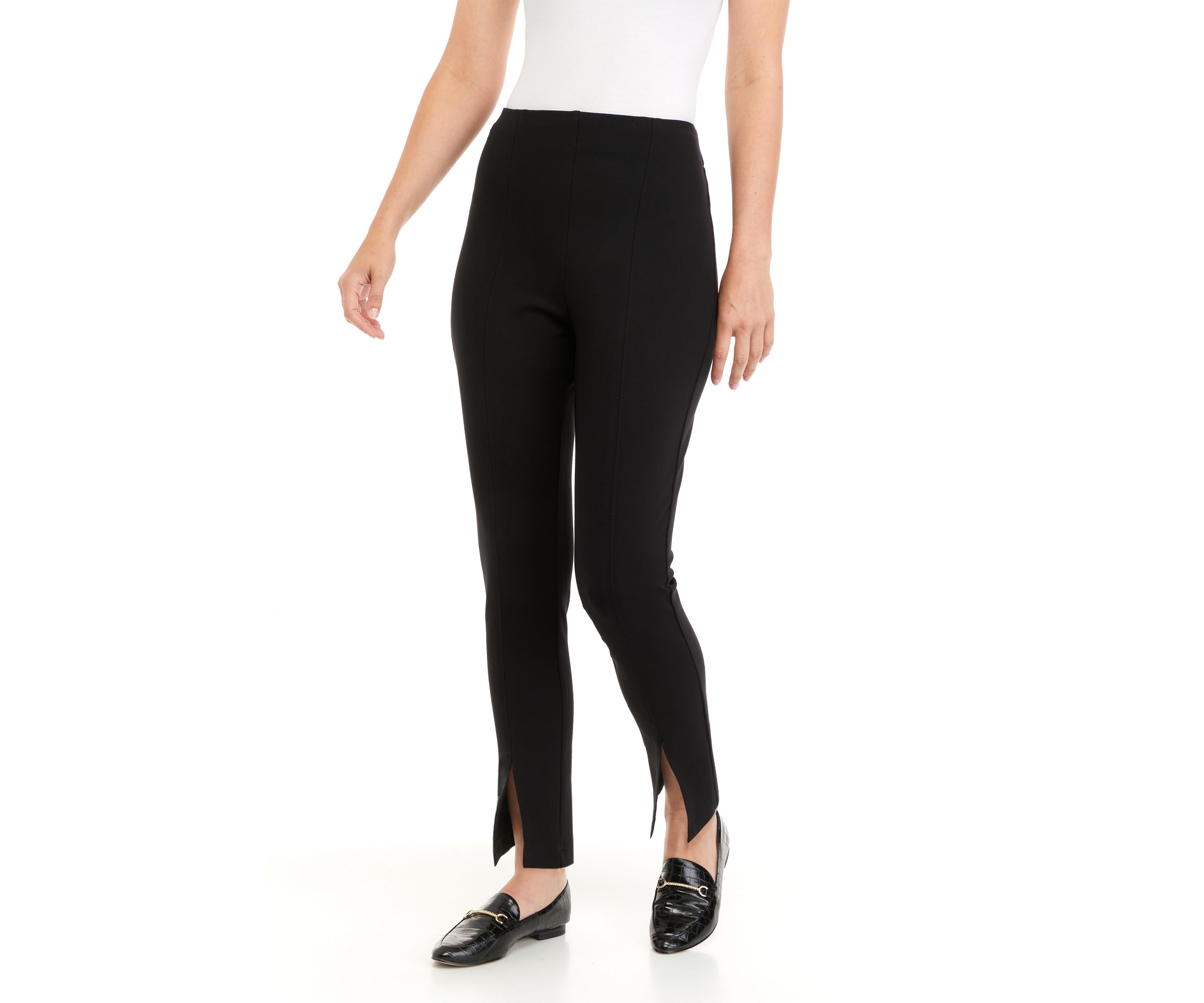 Petite Ponte Straight Pants