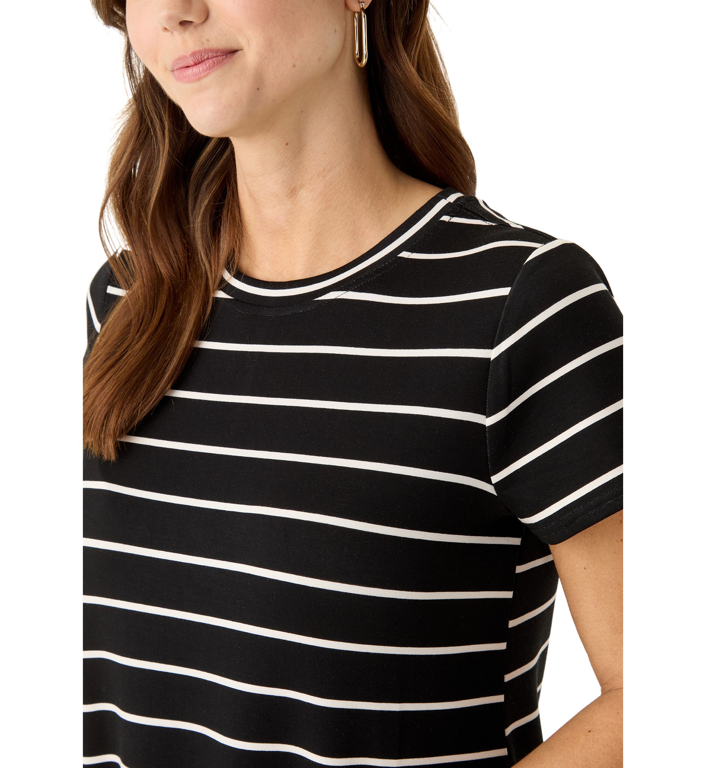 Womens Short Sleeve Split Hem Midi Dress