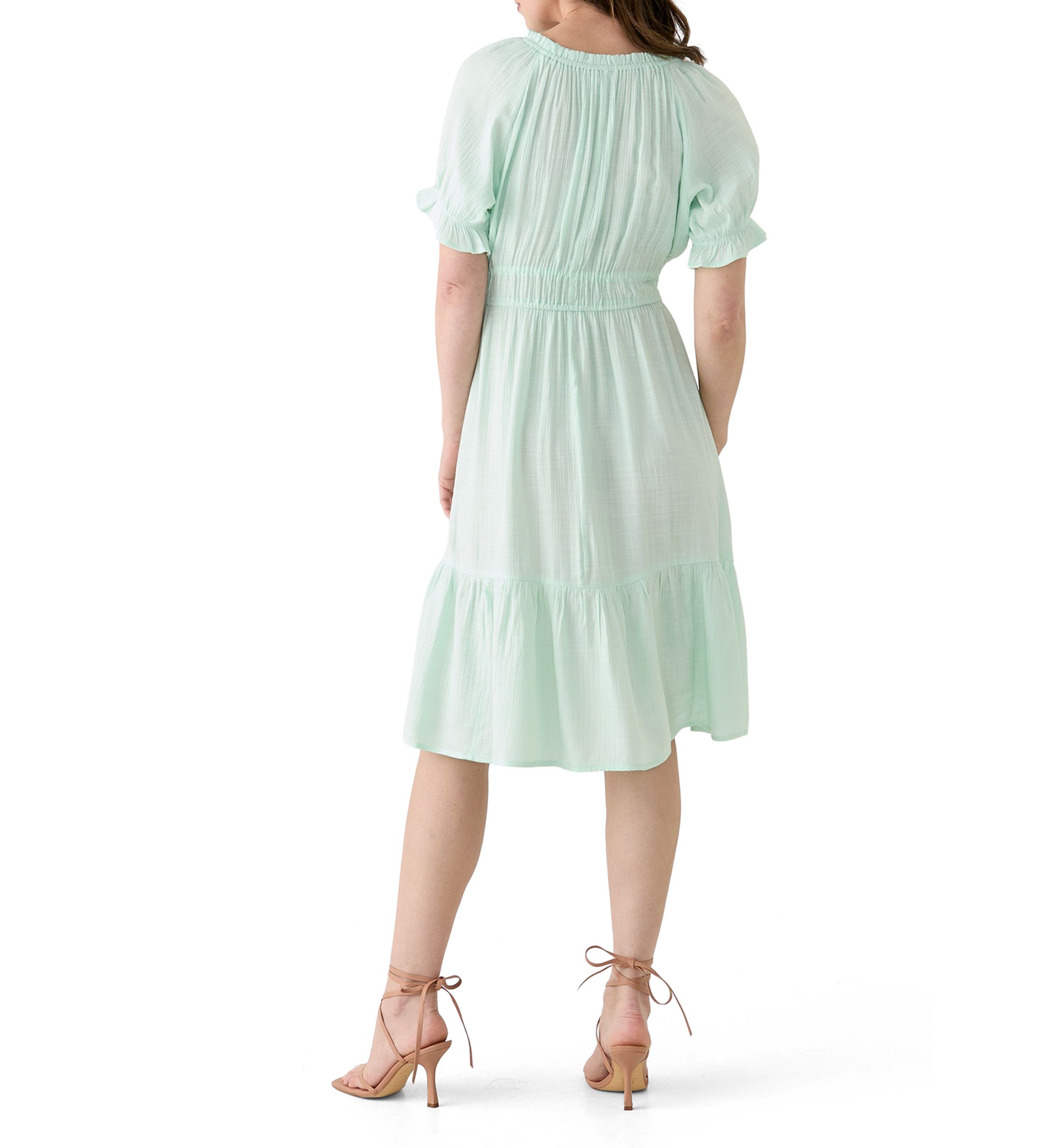 Womens Linen Midi Dress