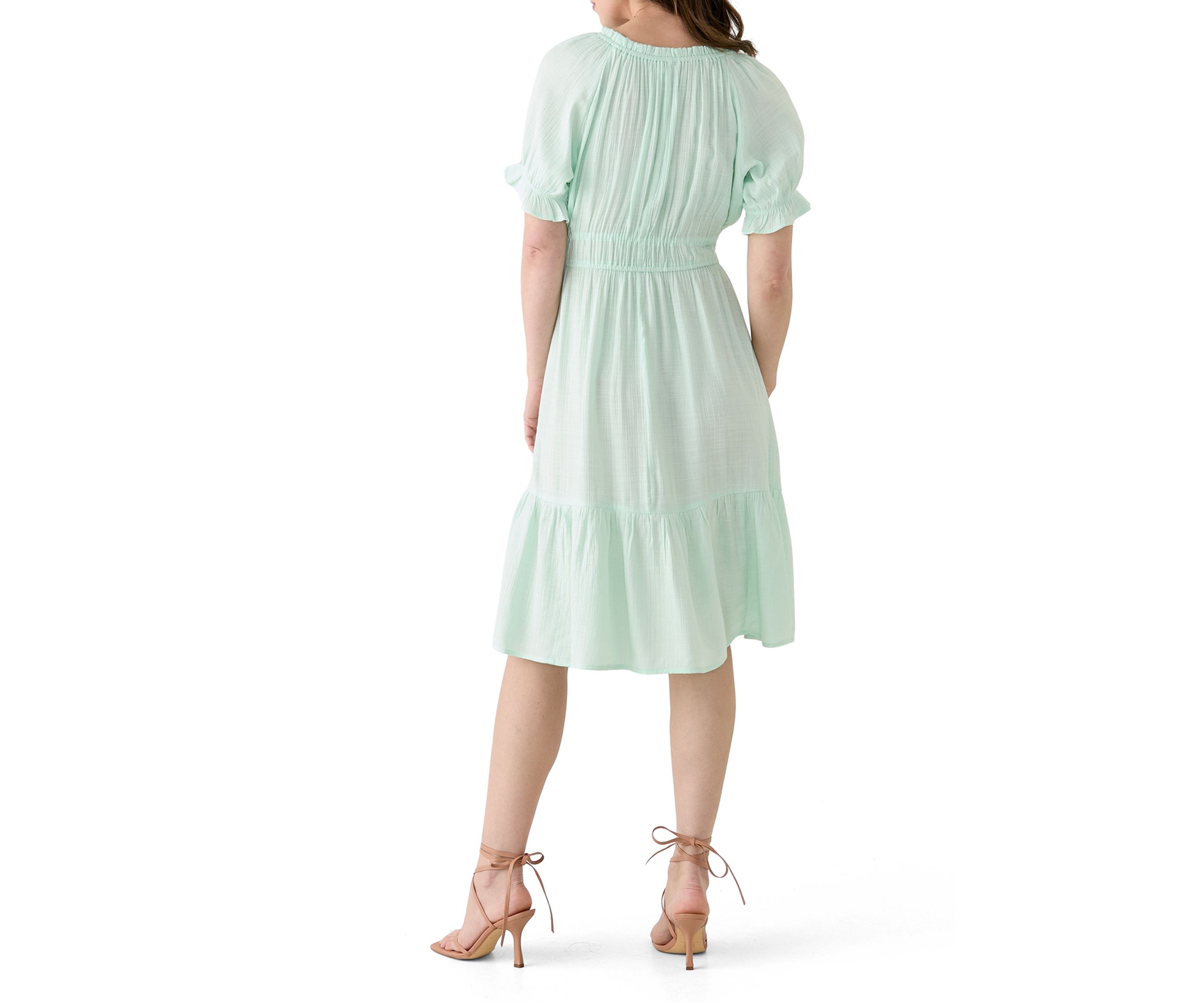 Womens Linen Midi Dress