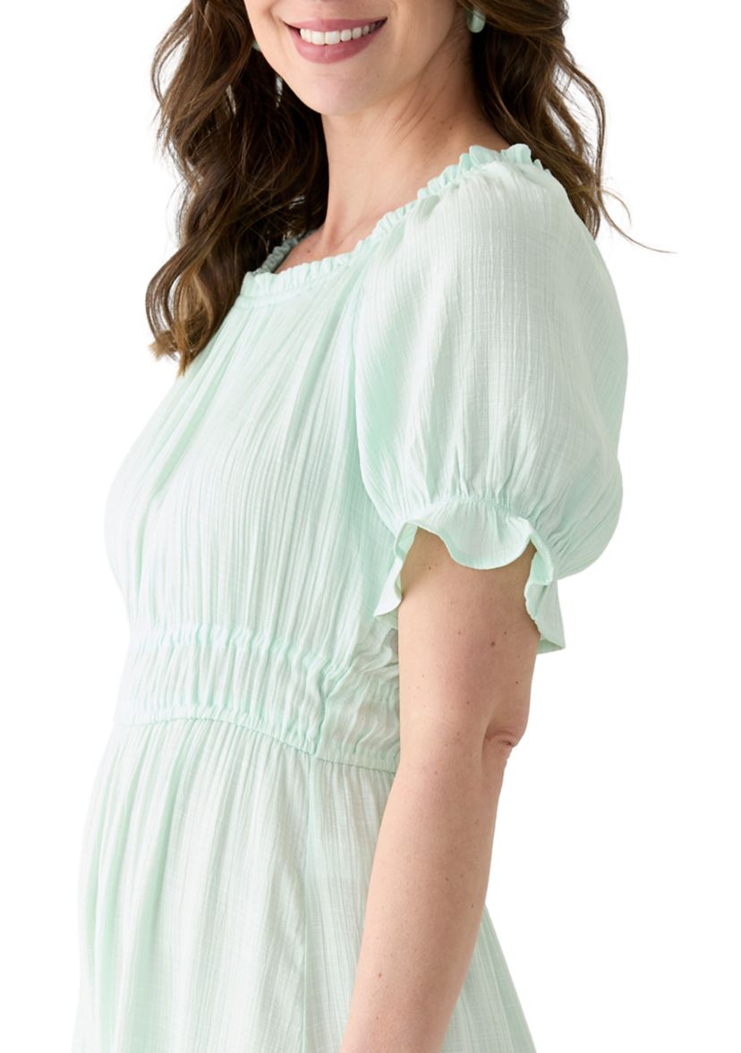 Womens Linen Midi Dress