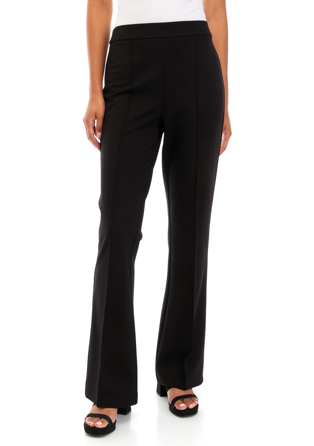 Womens High Rise Ponte Flare Pants