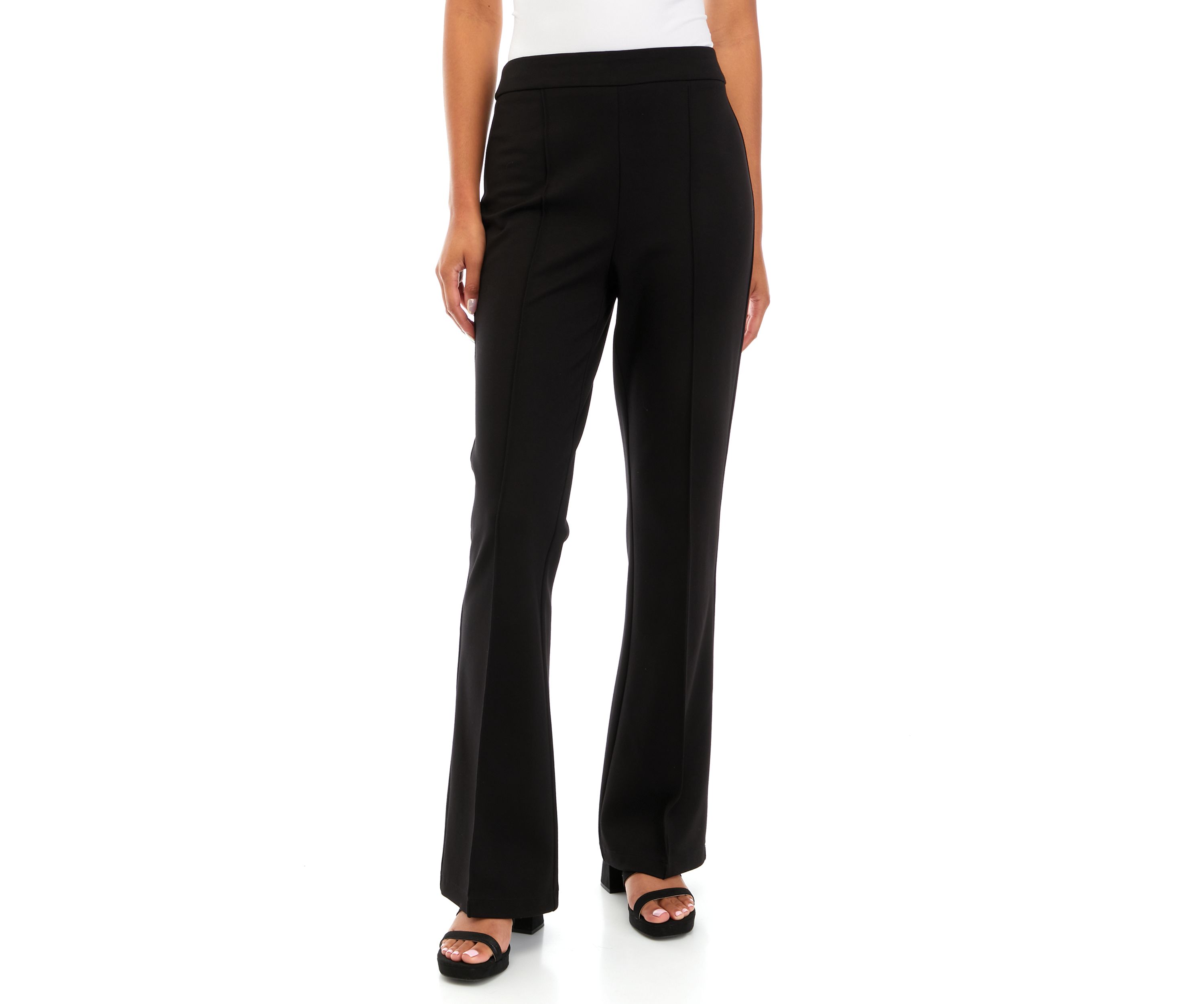 Womens High Rise Ponte Flare Pants