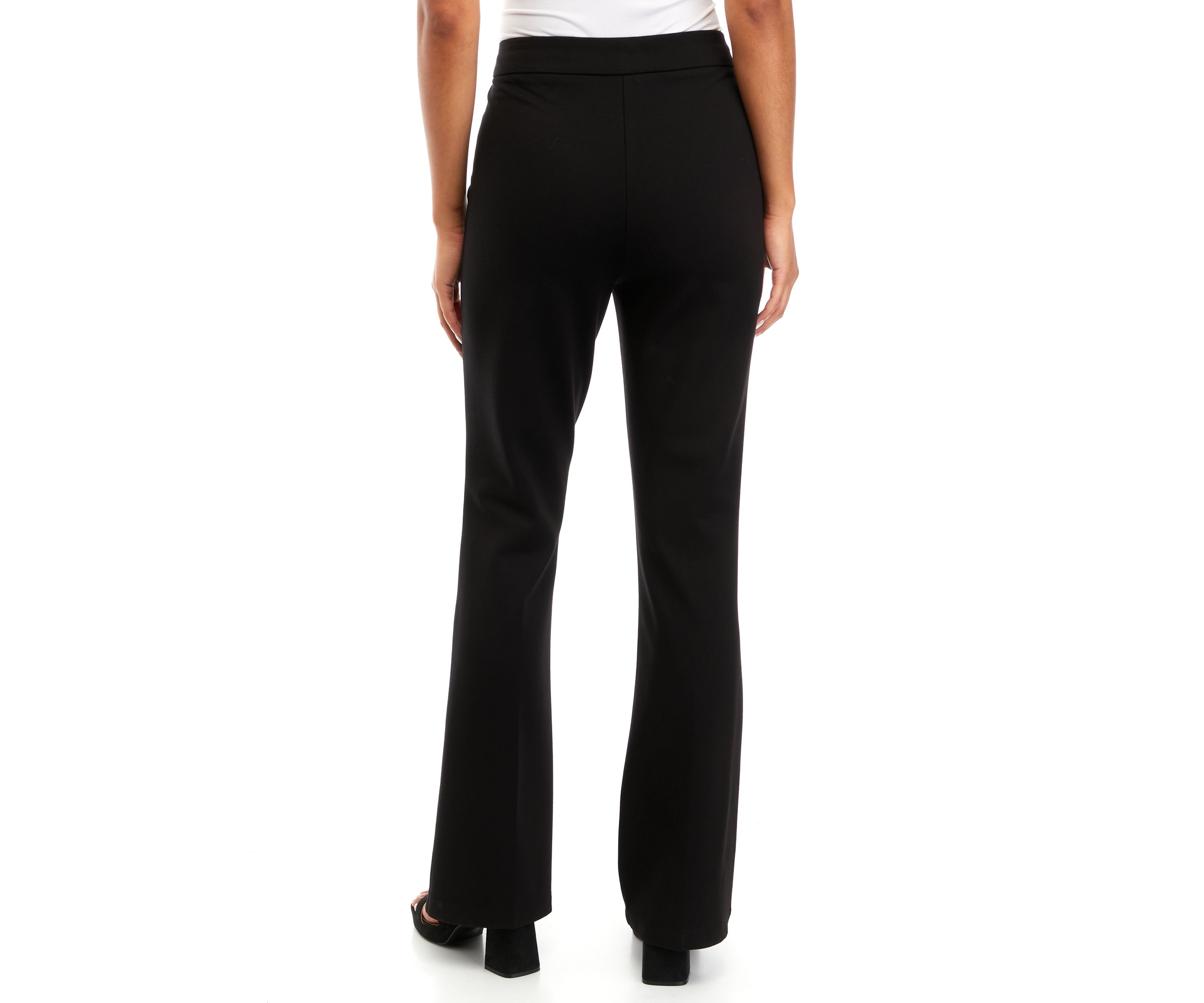 Womens High Rise Ponte Flare Pants