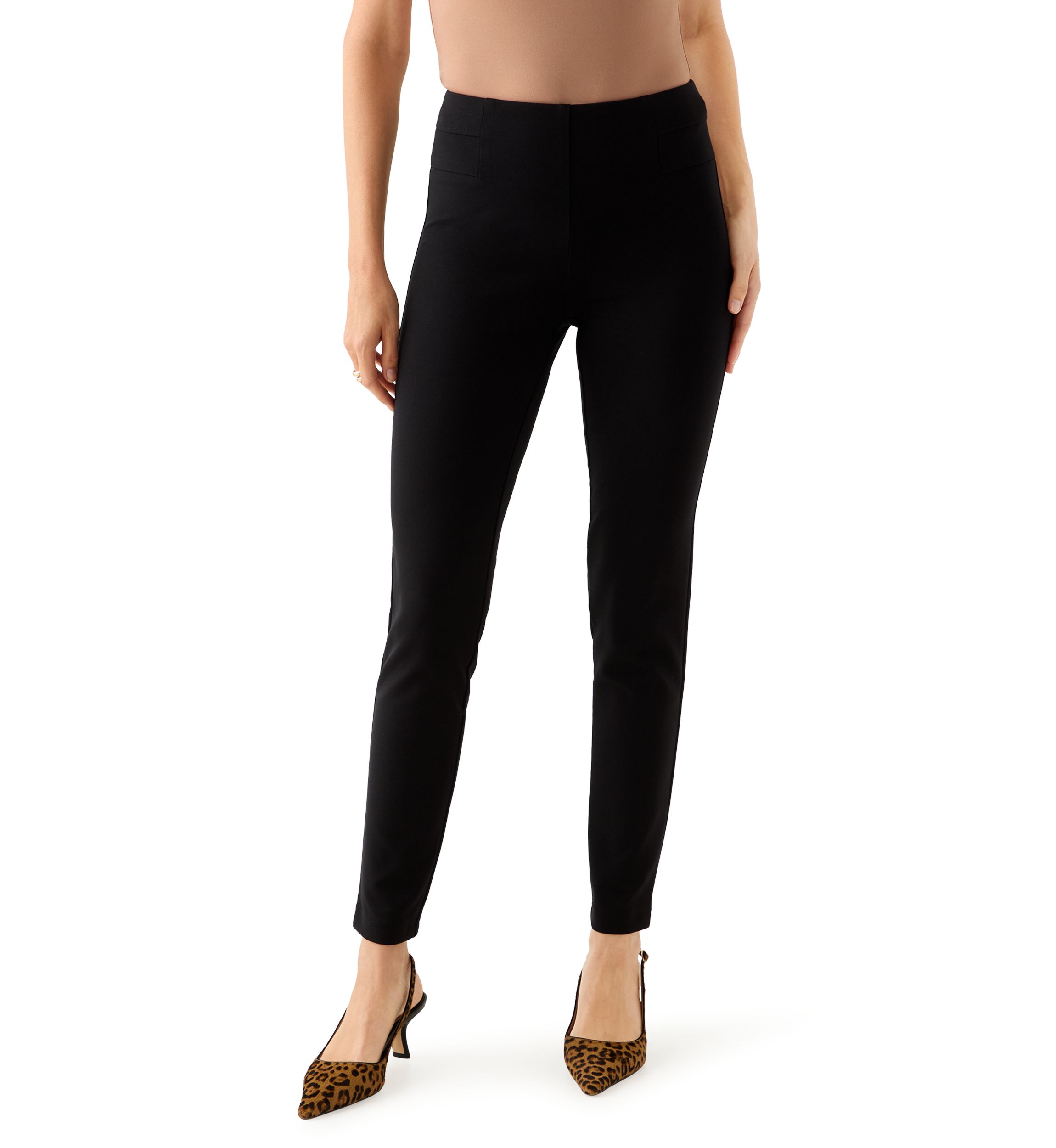 Womens High Rise Ponte Leggings
