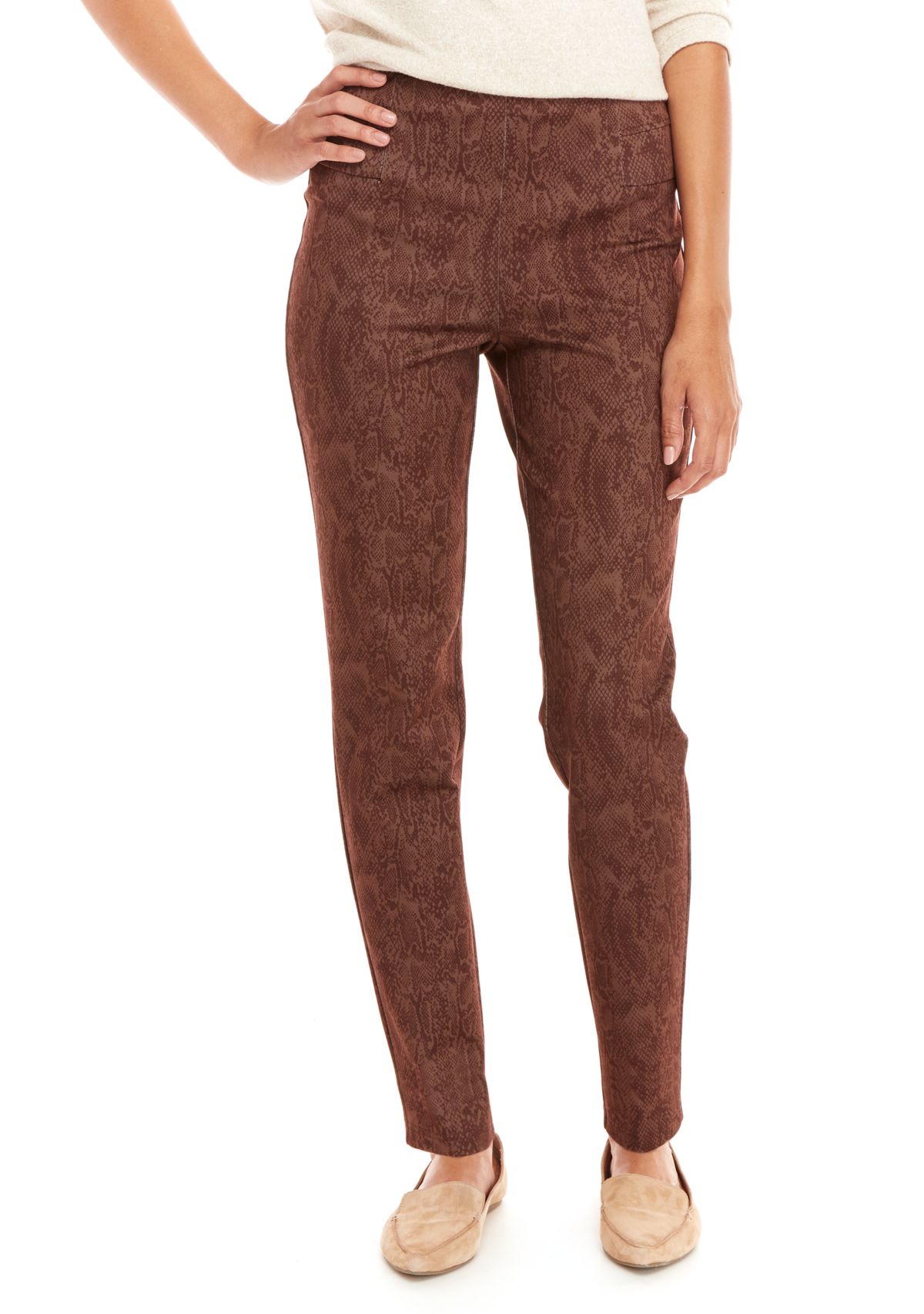 Womens Pull On Ponte Pants