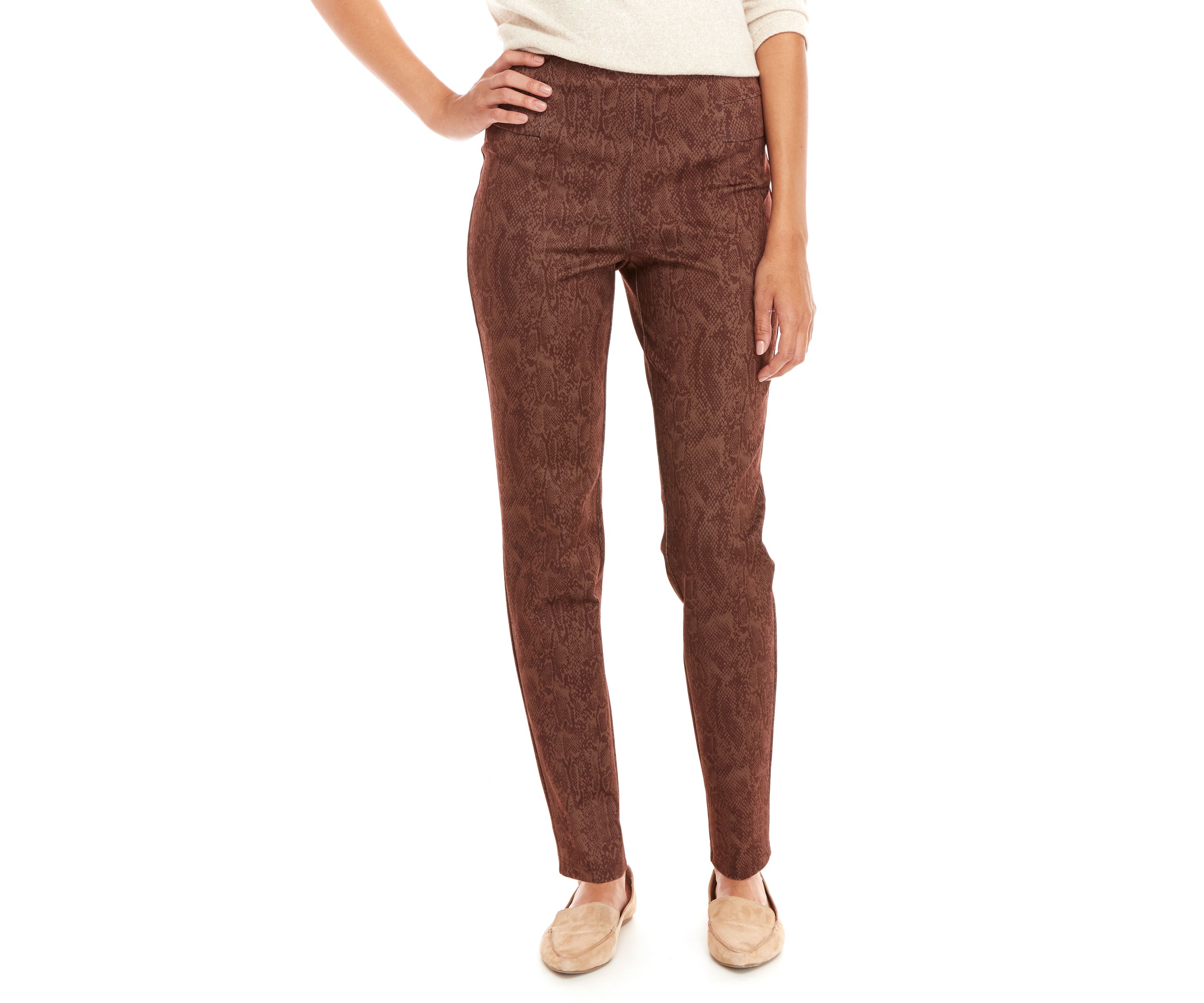 Womens Pull On Ponte Pants