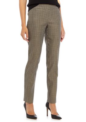 New Directions® Women's Houndstooth Pants with Gold Accents | belk
