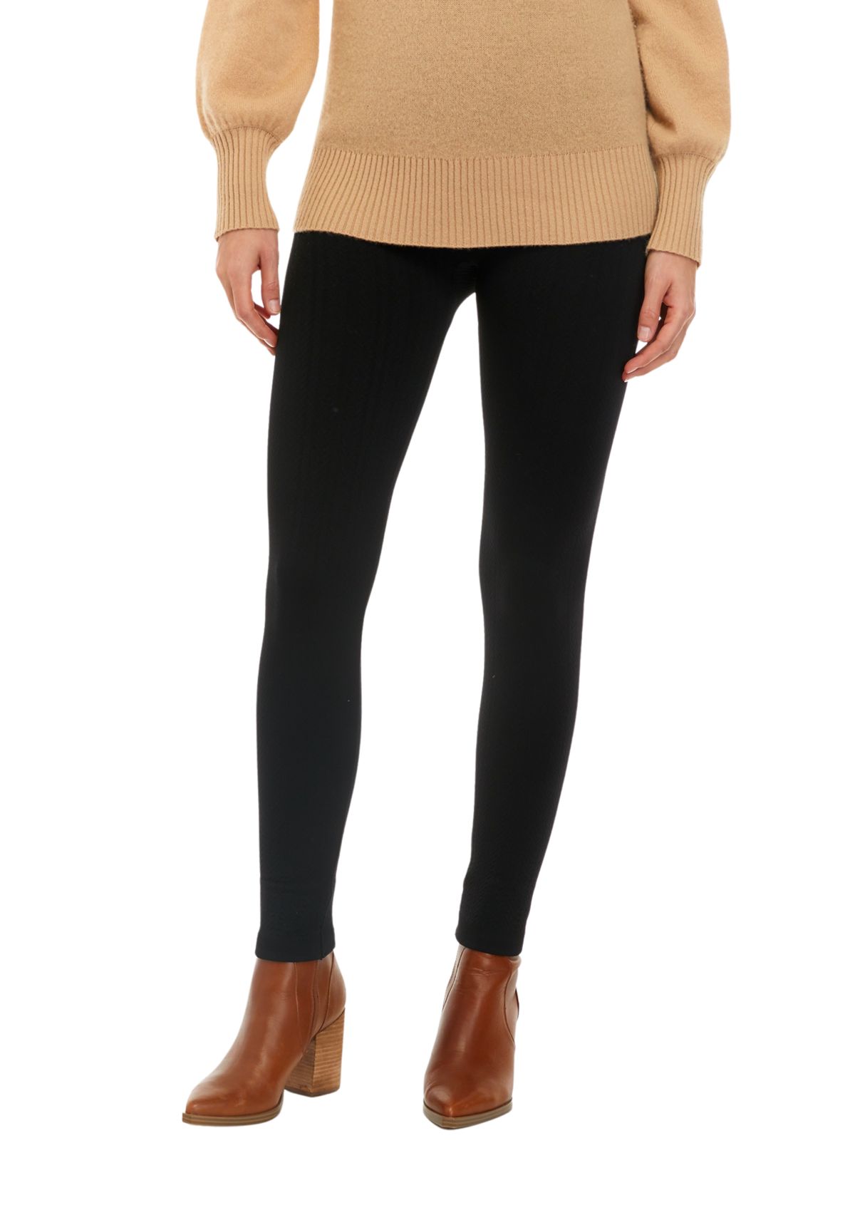Womens Cable Fleece Leggings