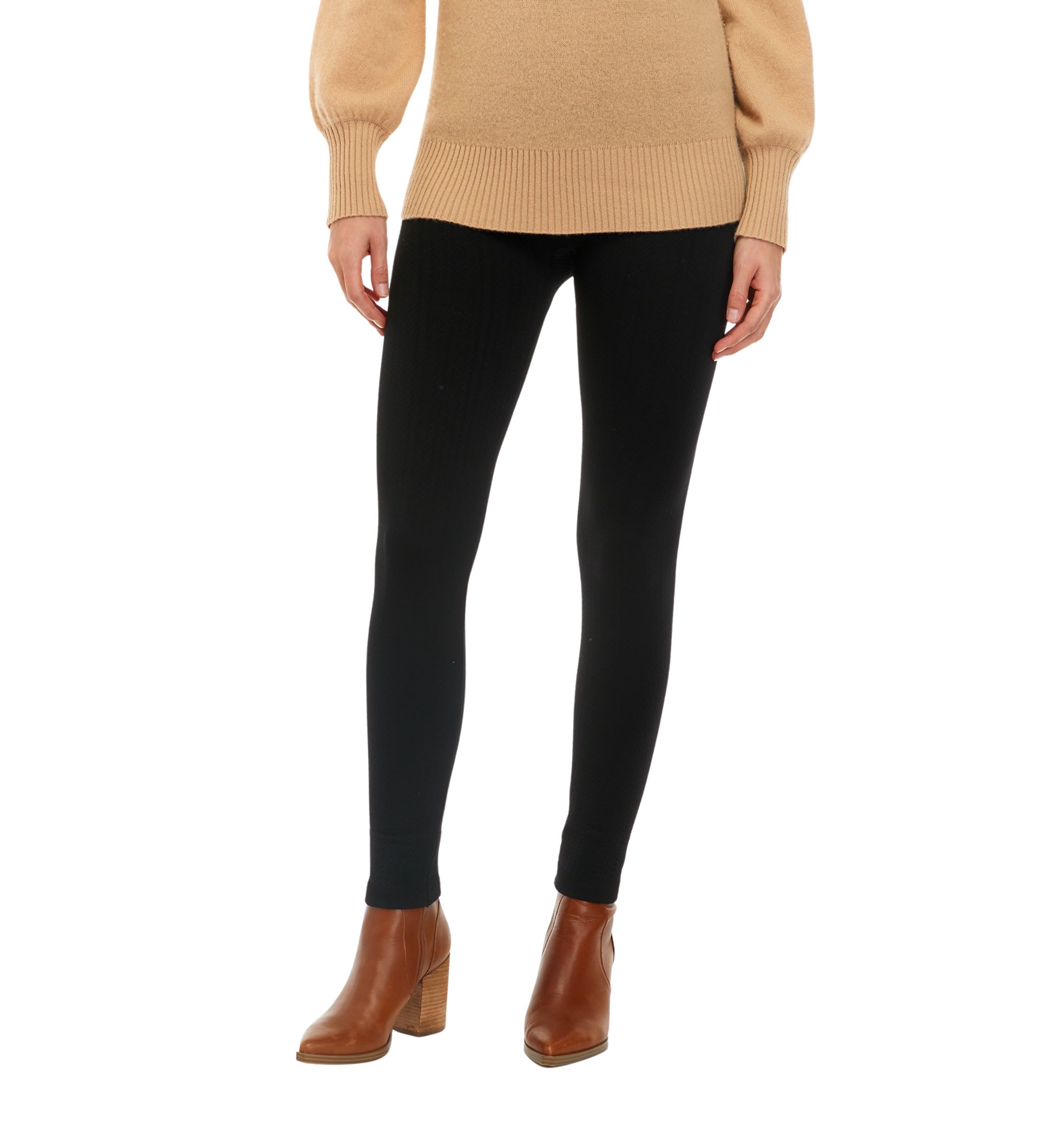Womens Cable Fleece Leggings
