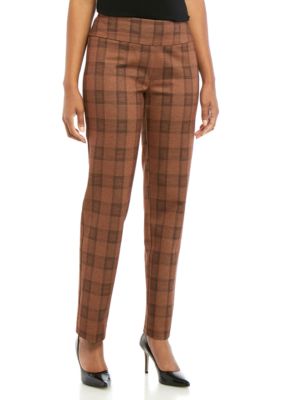 New Directions® Plaid Ponte Pants | belk
