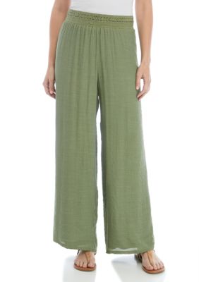 New Directions® Pull On Linen Slub Palazzo Pants | belk