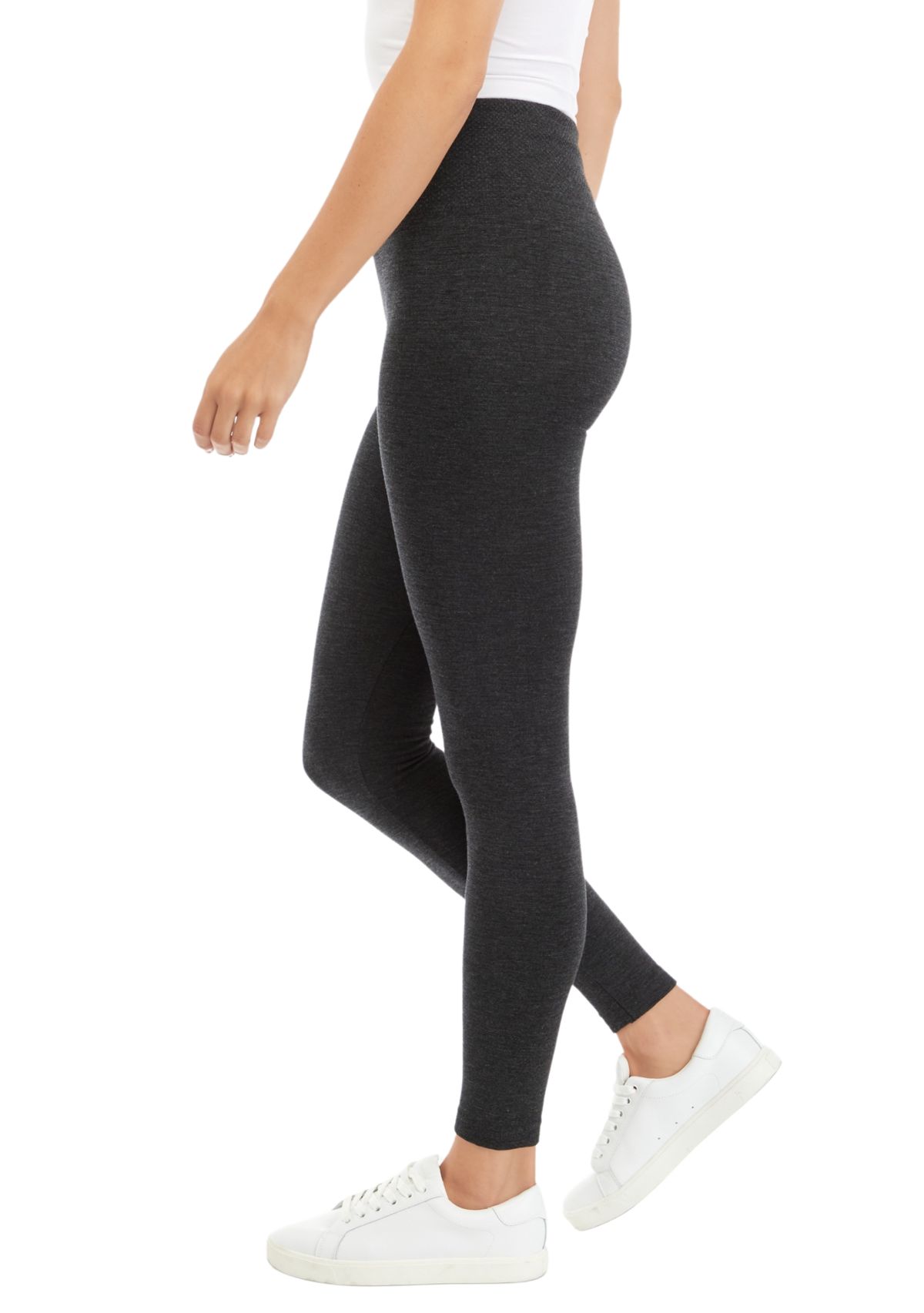 Womens Heather Fleece Lined Leggings