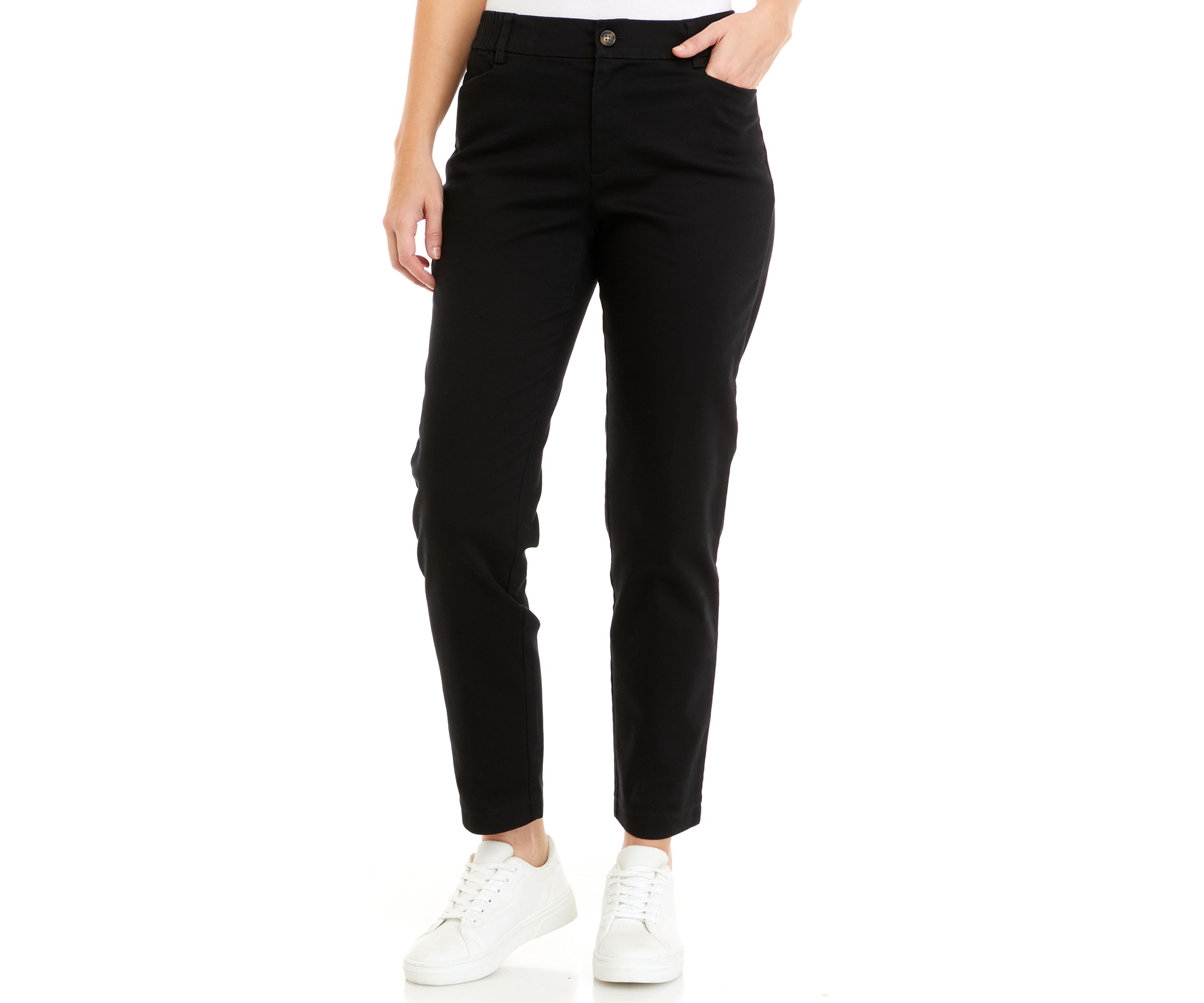 Womens Elastic Back Twill Pants