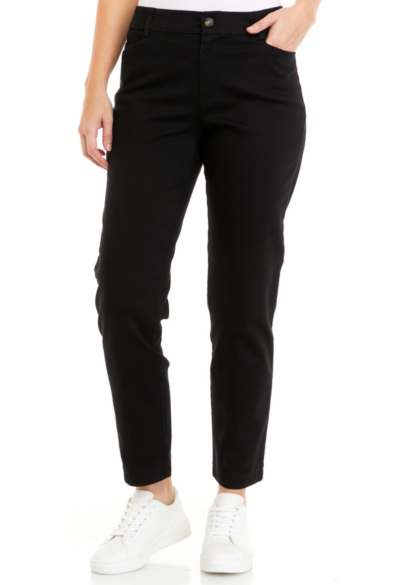 Womens Elastic Back Twill Pants