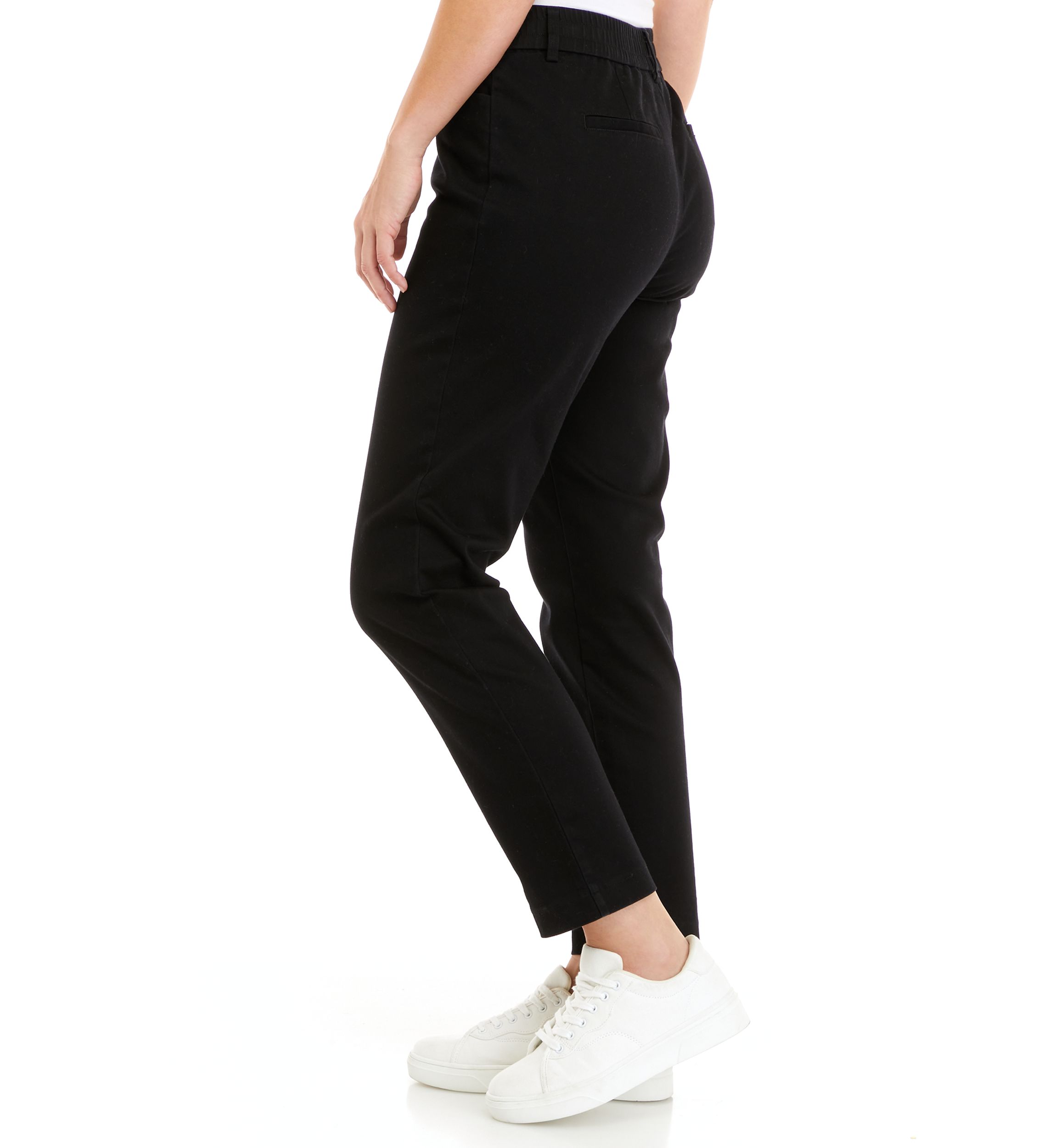 Womens Elastic Back Twill Pants