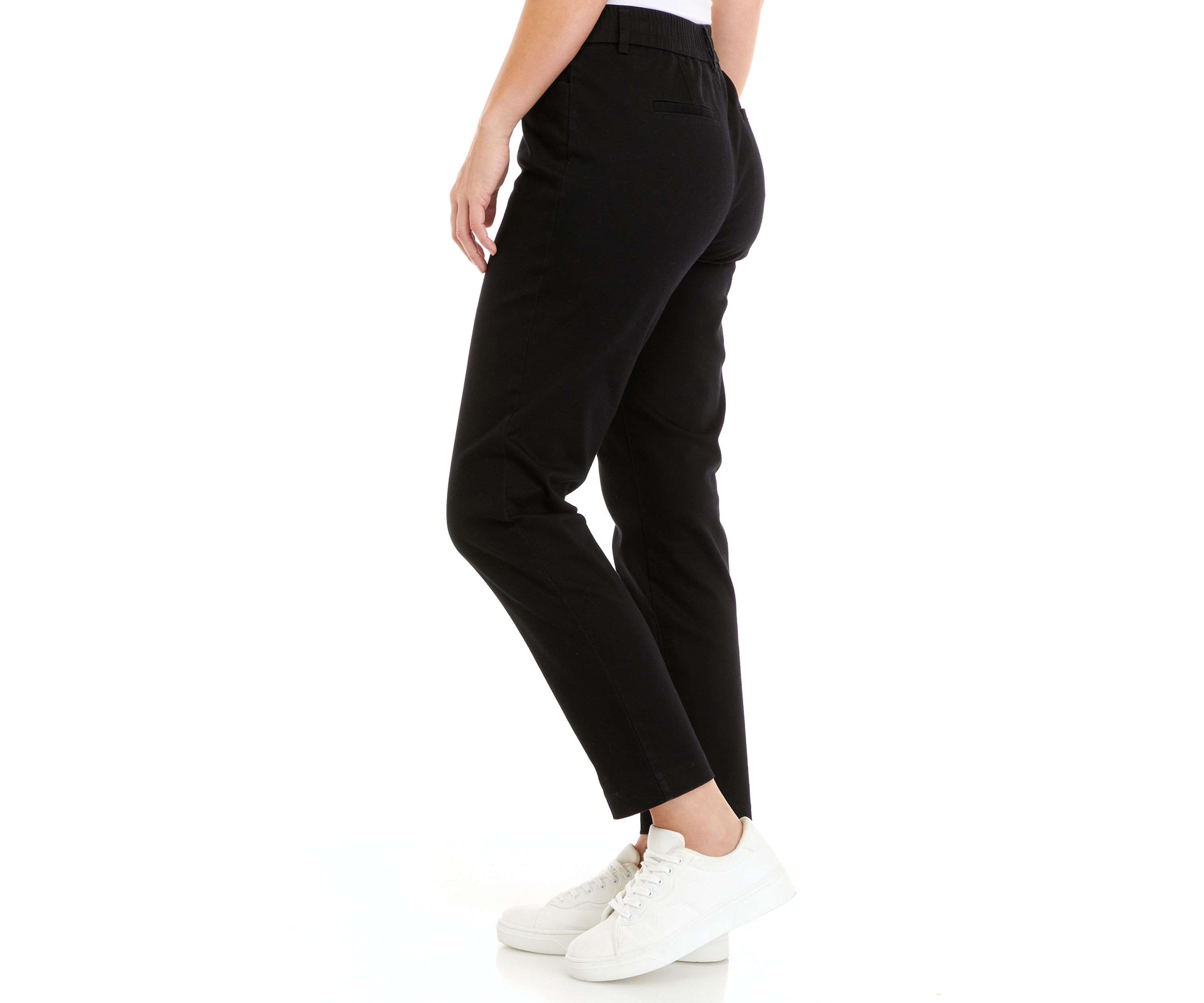 Womens Elastic Back Twill Pants