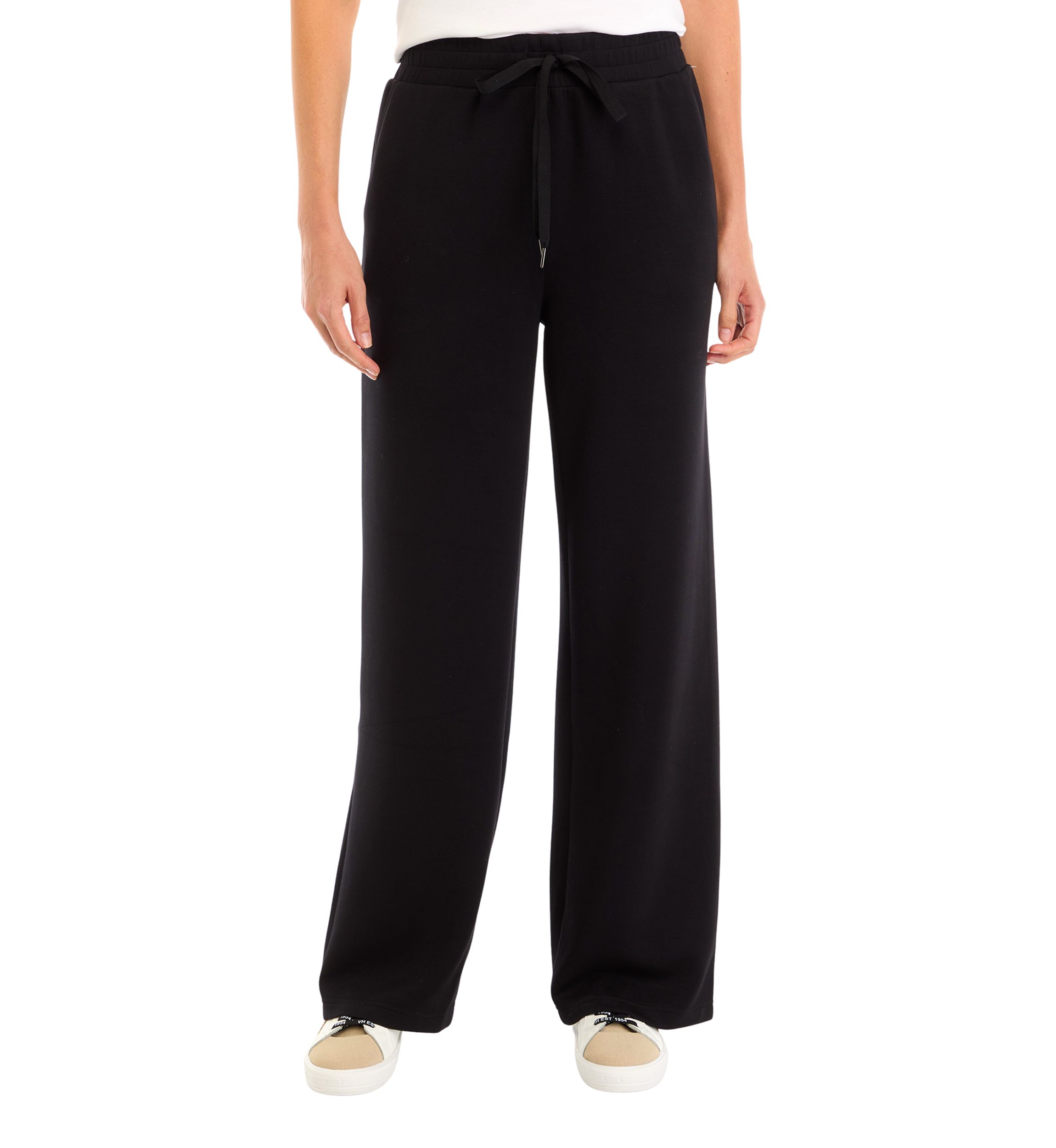 Petite Tie Waist Wide Leg Pants 