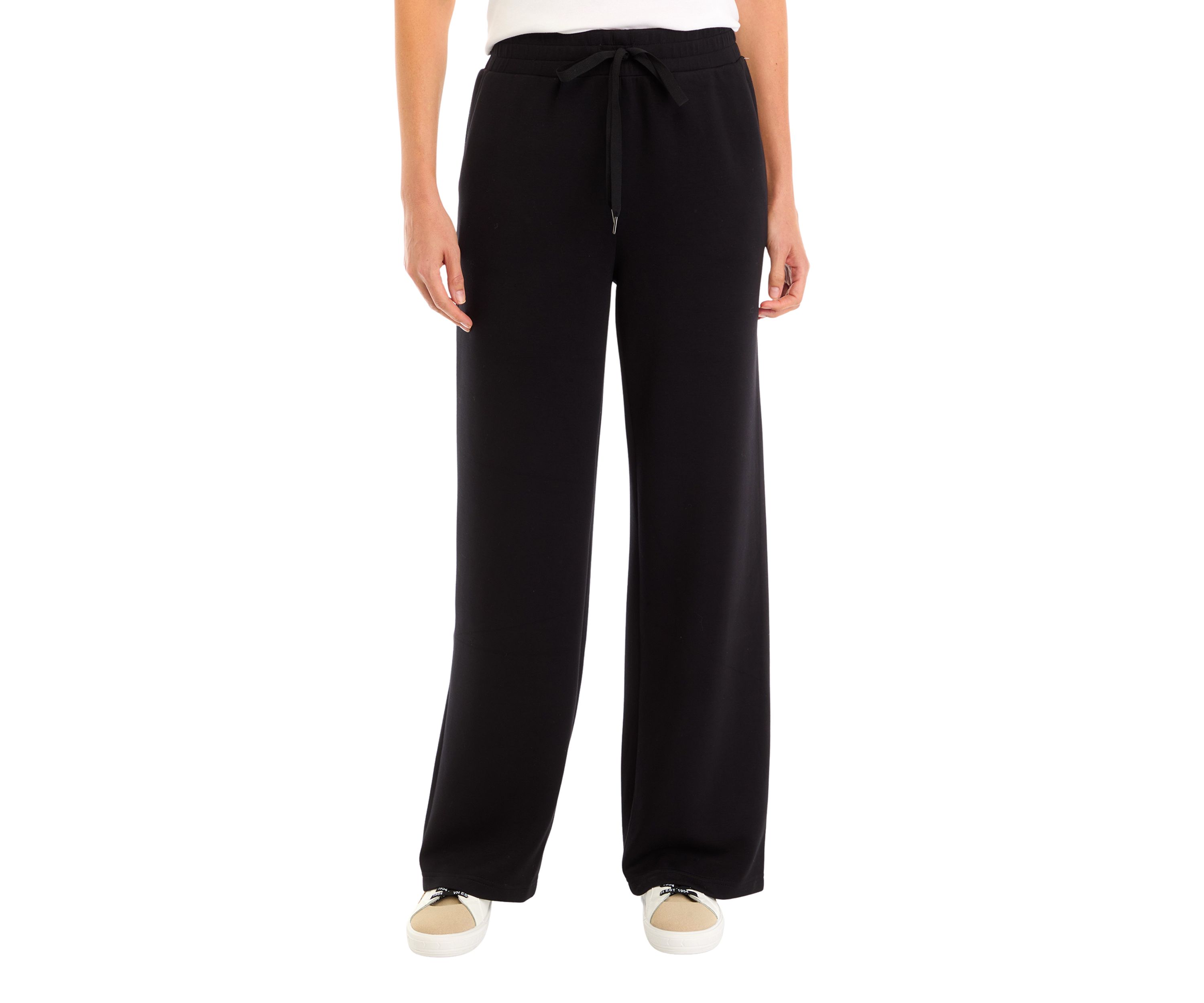 Petite Tie Waist Wide Leg Pants 