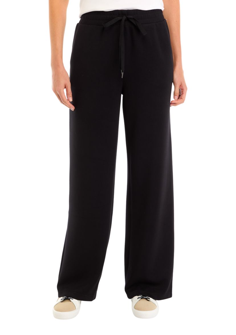 Petite Tie Waist Wide Leg Pants 