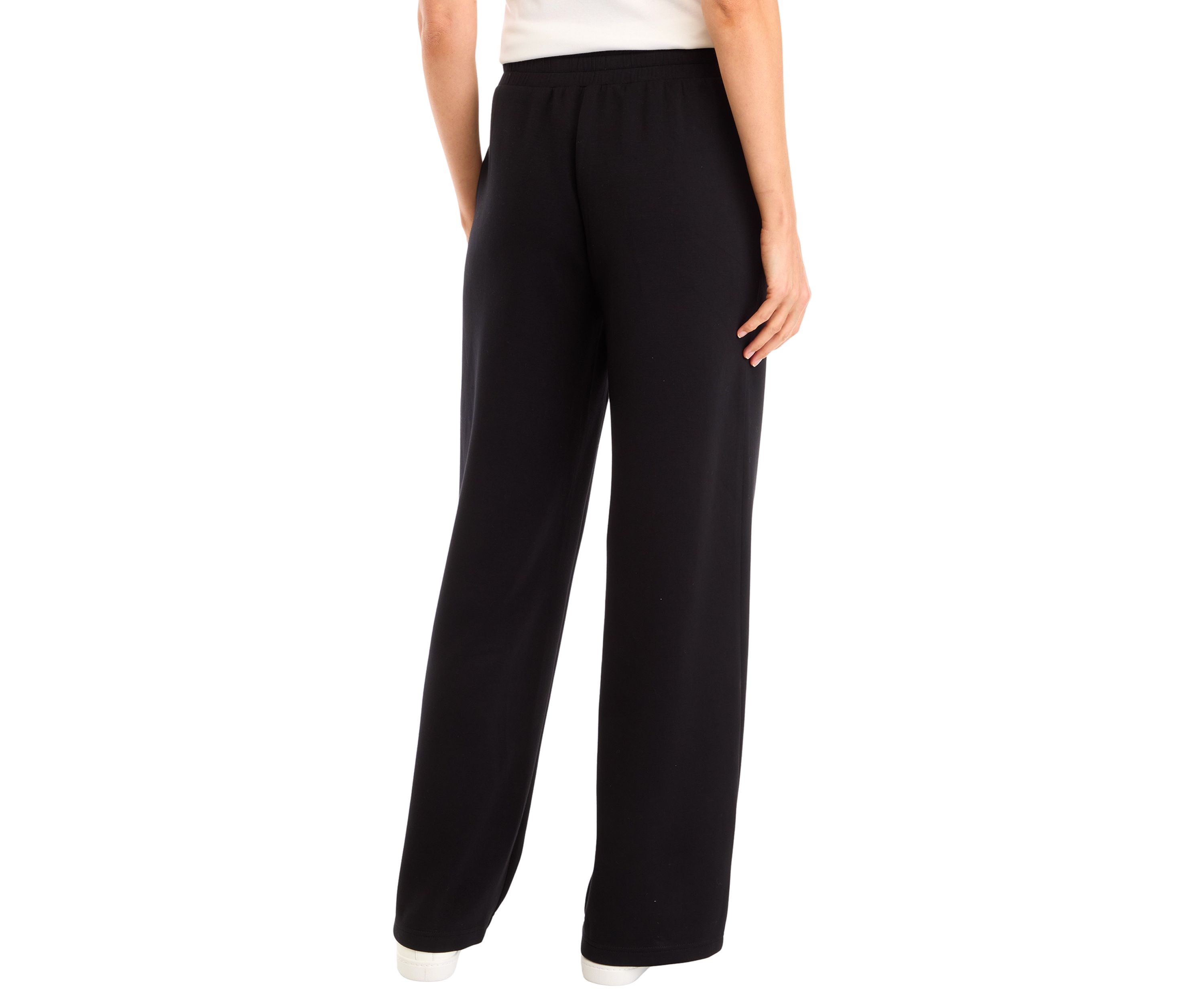 Petite Tie Waist Wide Leg Pants 