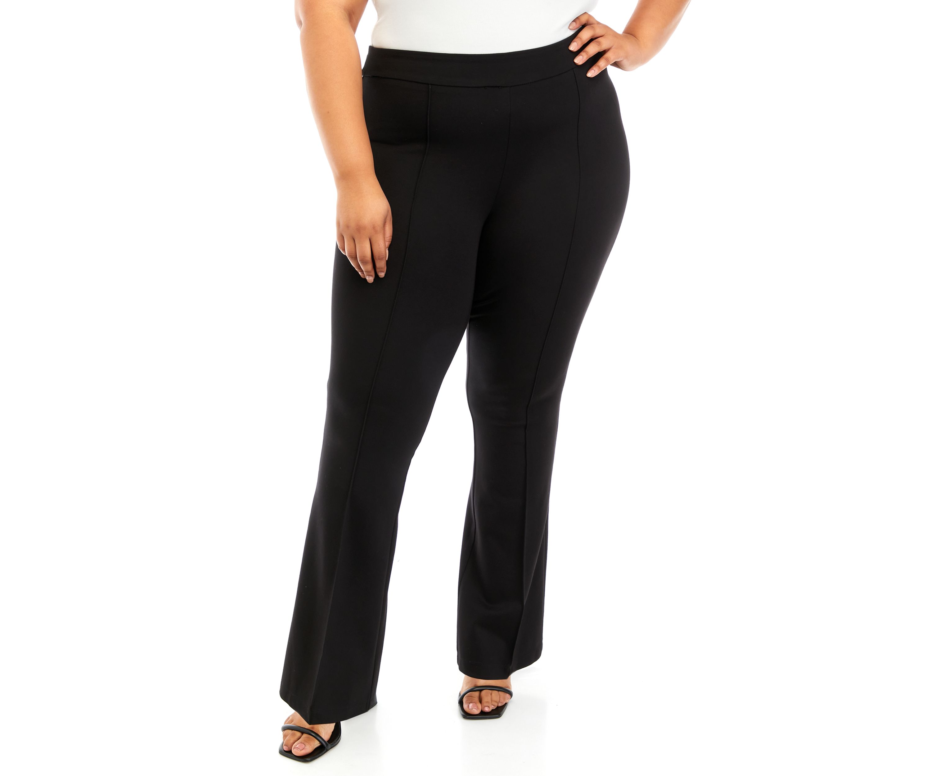 Plus Size Ponte Flare Pants