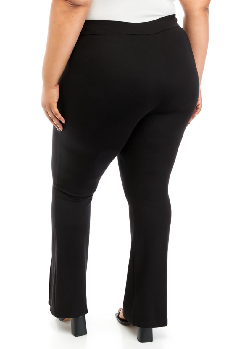 Plus Size Ponte Flare Pants