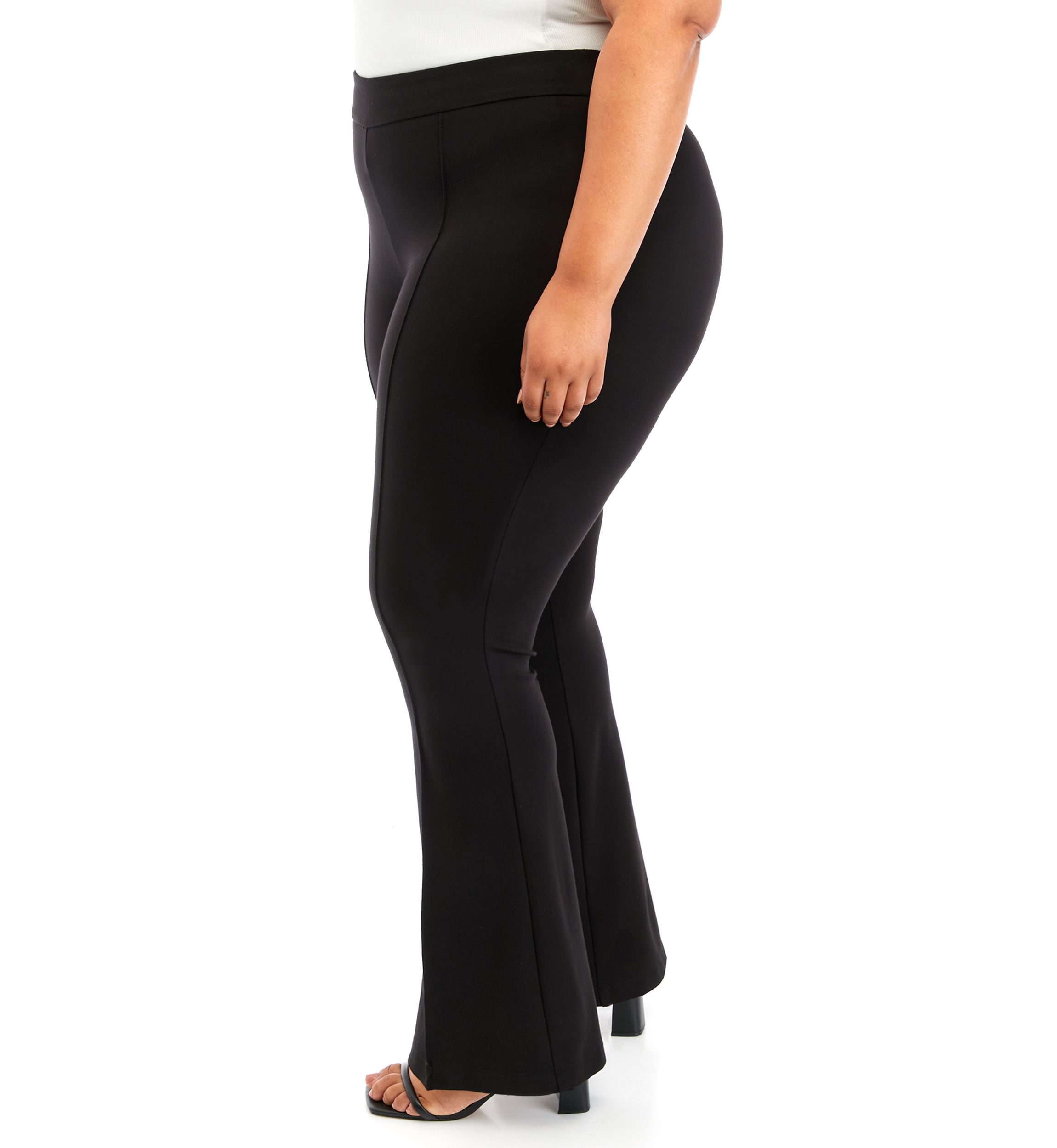 Plus Size Ponte Flare Pants