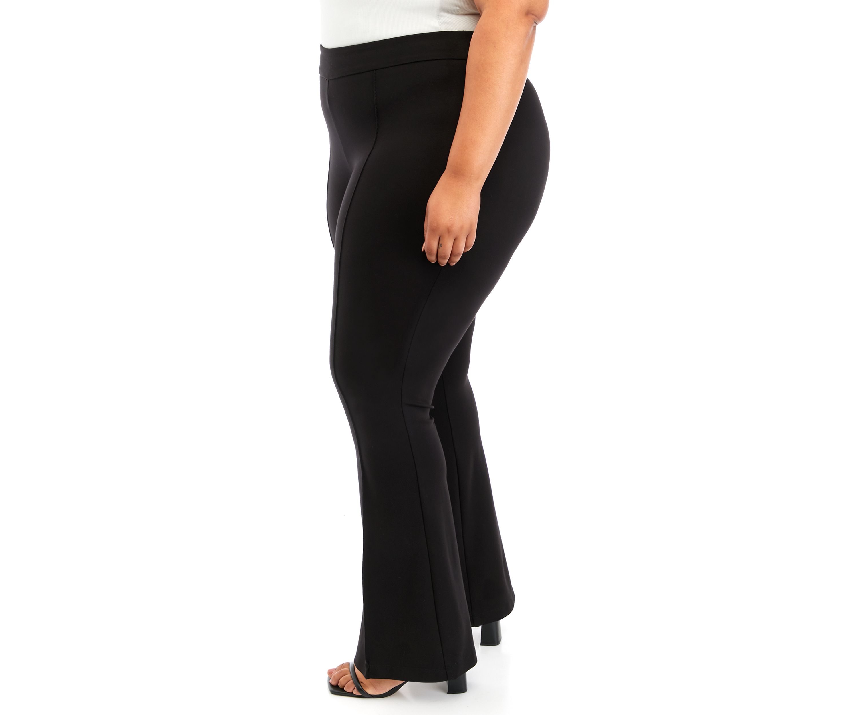 Plus Size Ponte Flare Pants