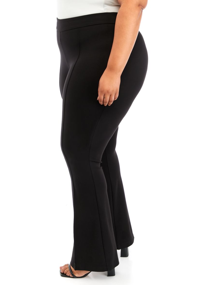 Plus Size Ponte Flare Pants