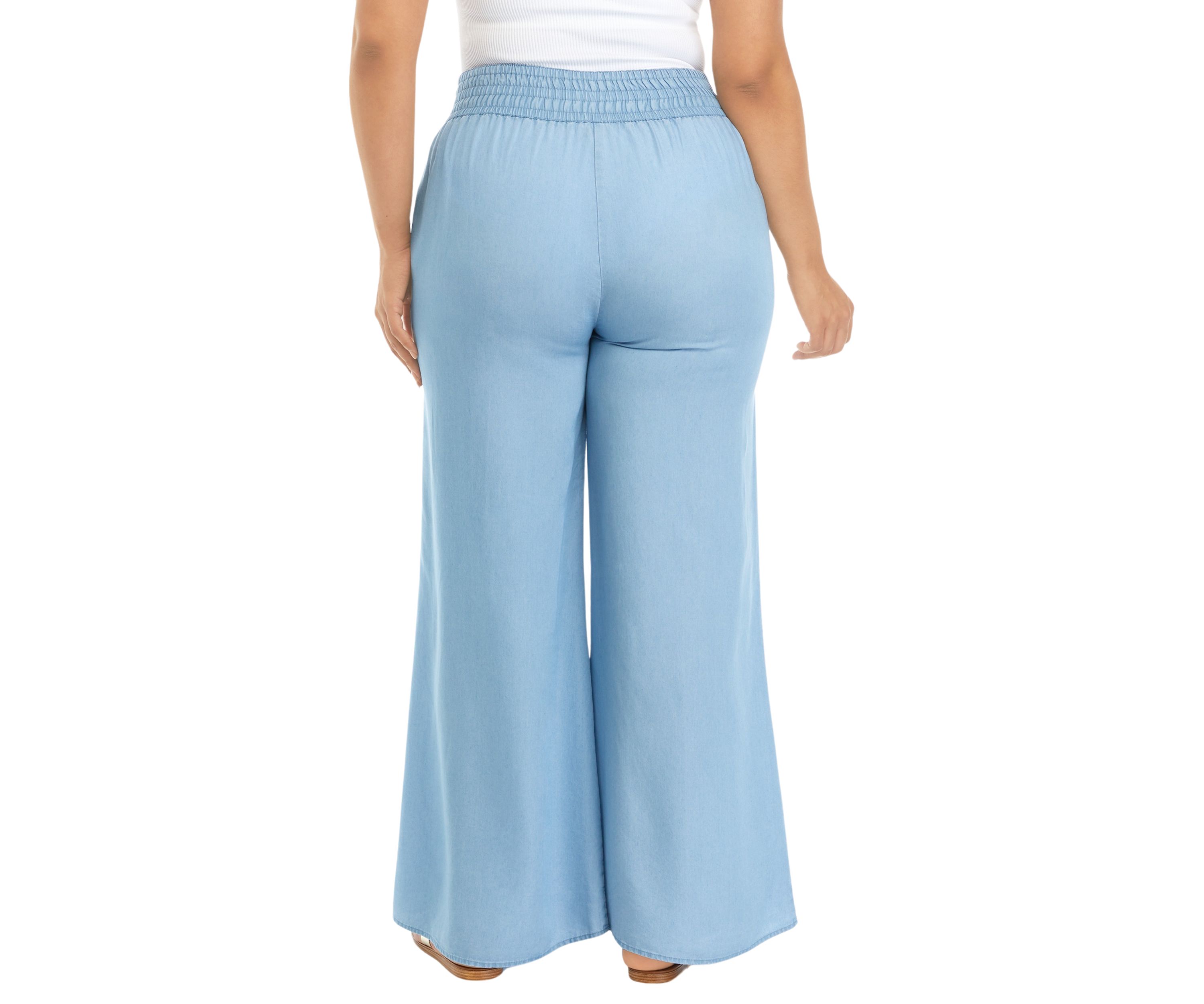 Plus Size Smocked Waist Swing Pants
