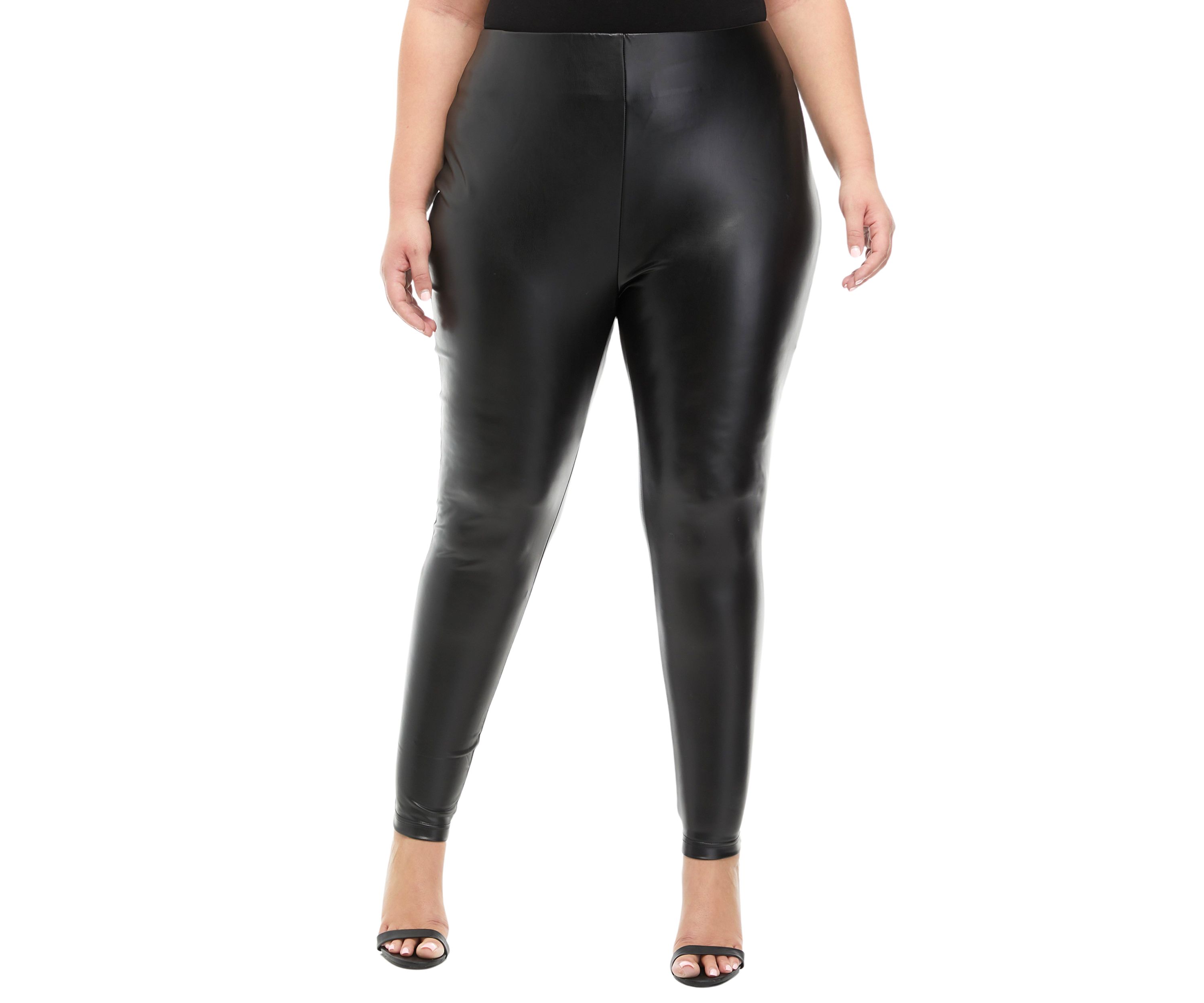 Plus Size Faux Leather Leggings 