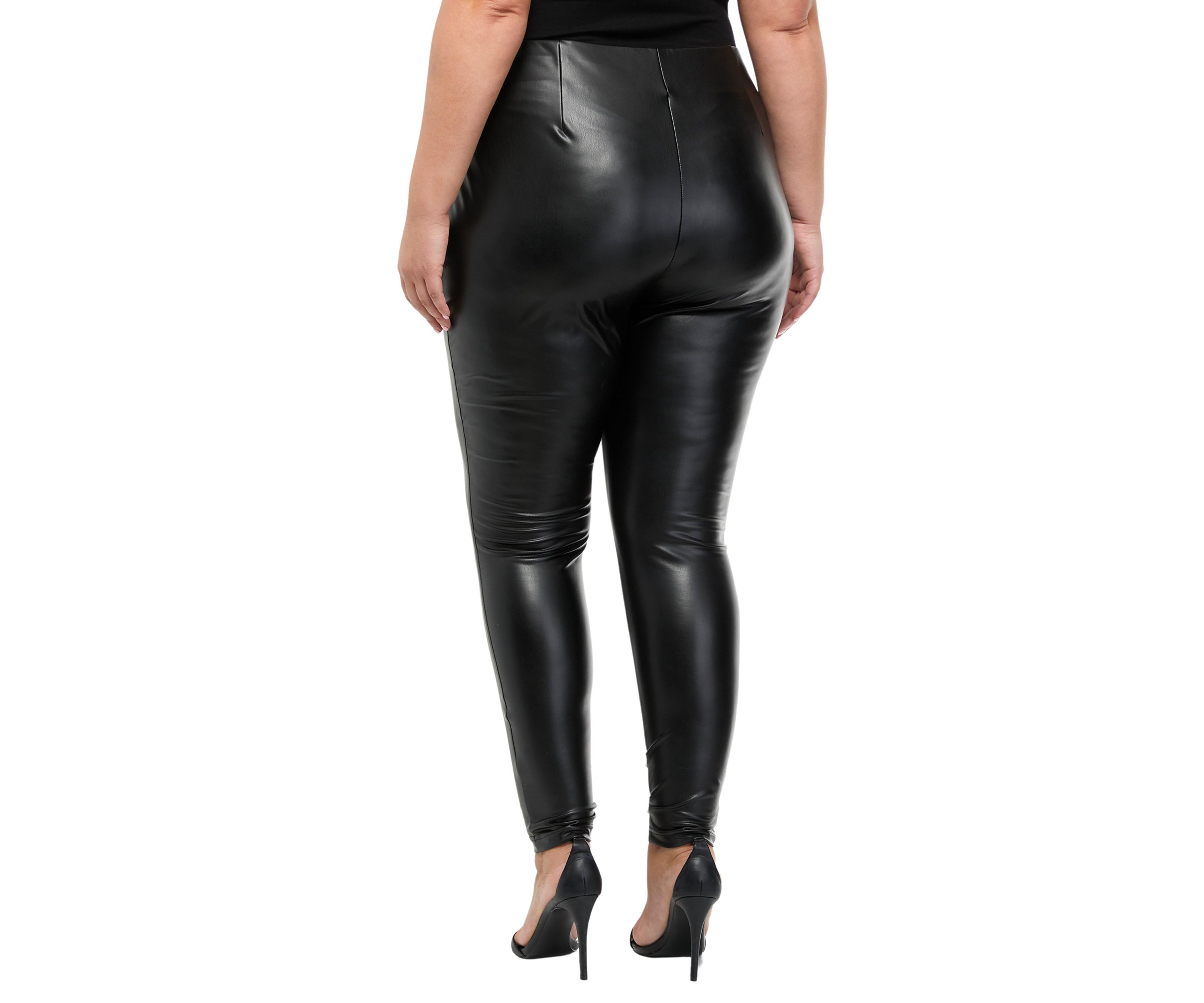 Plus Size Faux Leather Leggings 