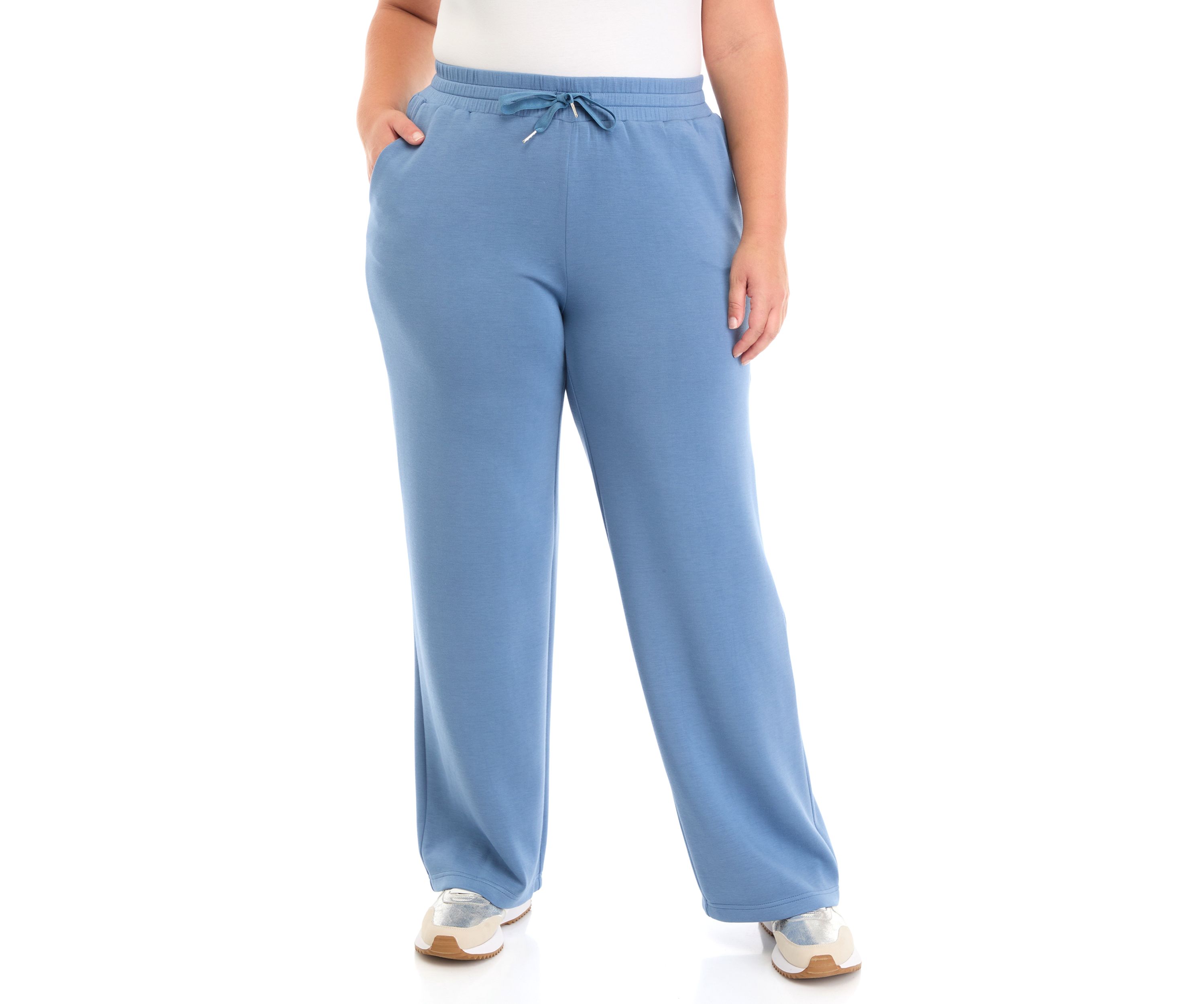 Plus Size Tie Waist Wide Leg Pants