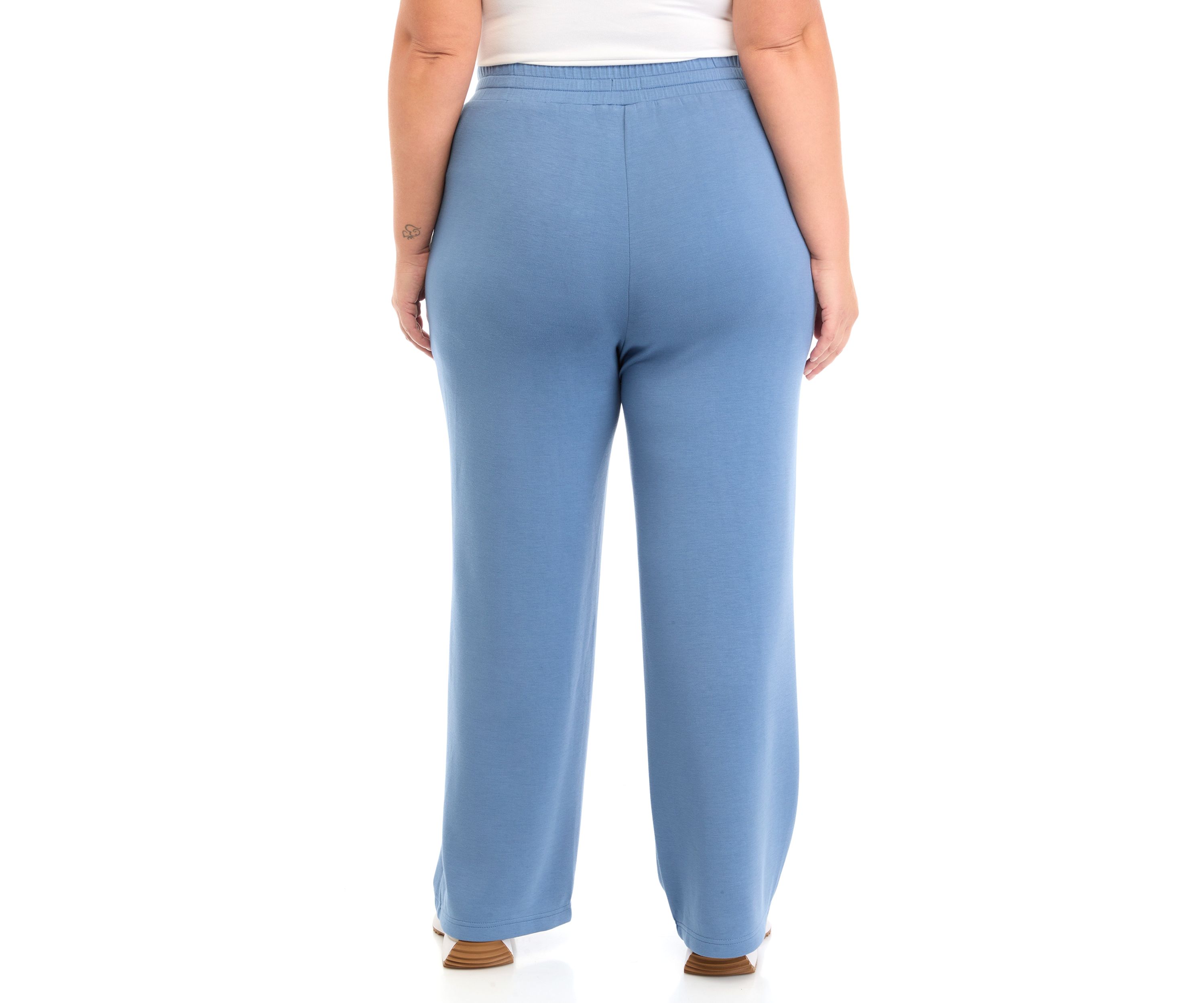 Plus Size Tie Waist Wide Leg Pants