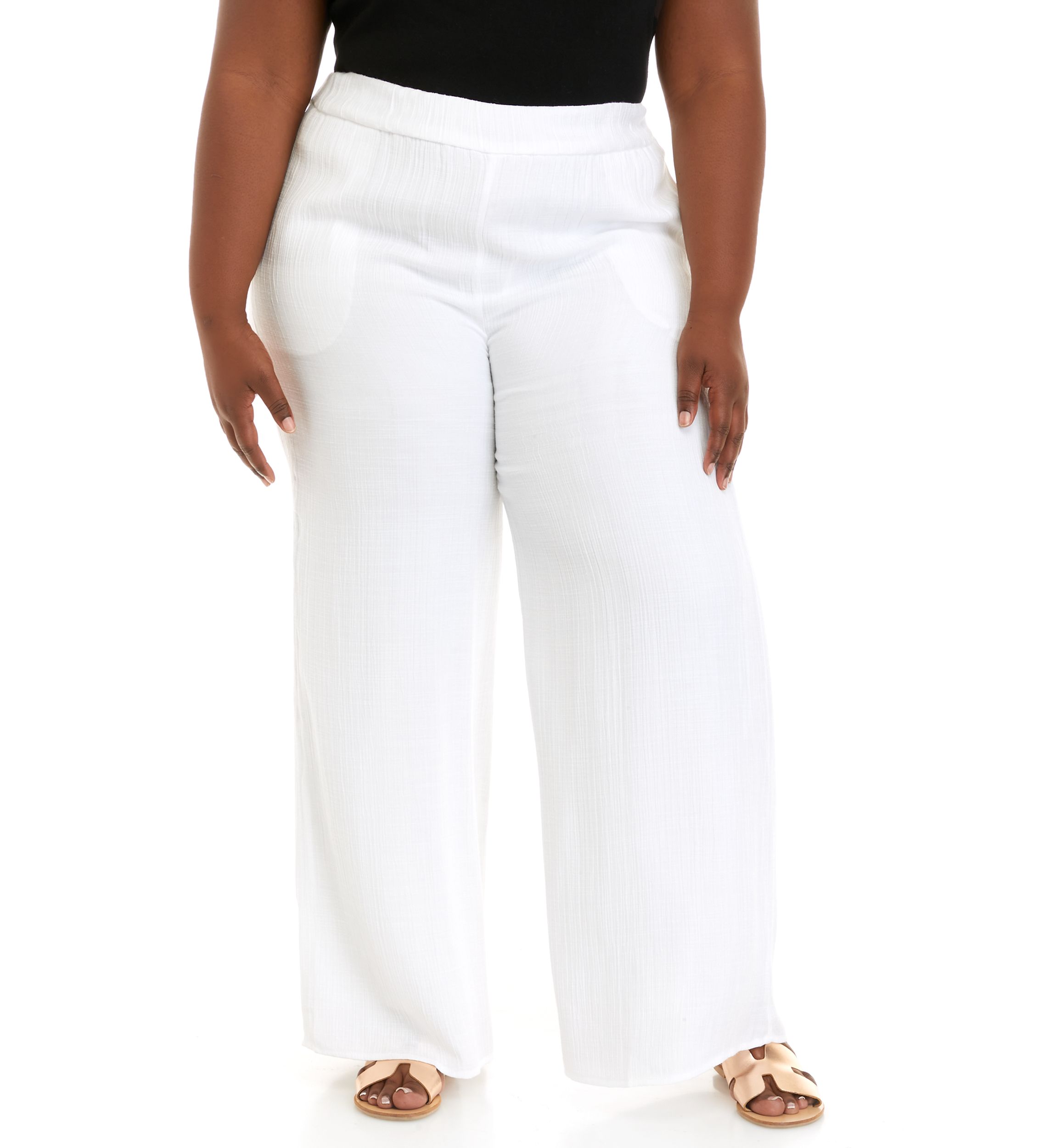 Plus Size Clean Front Pants