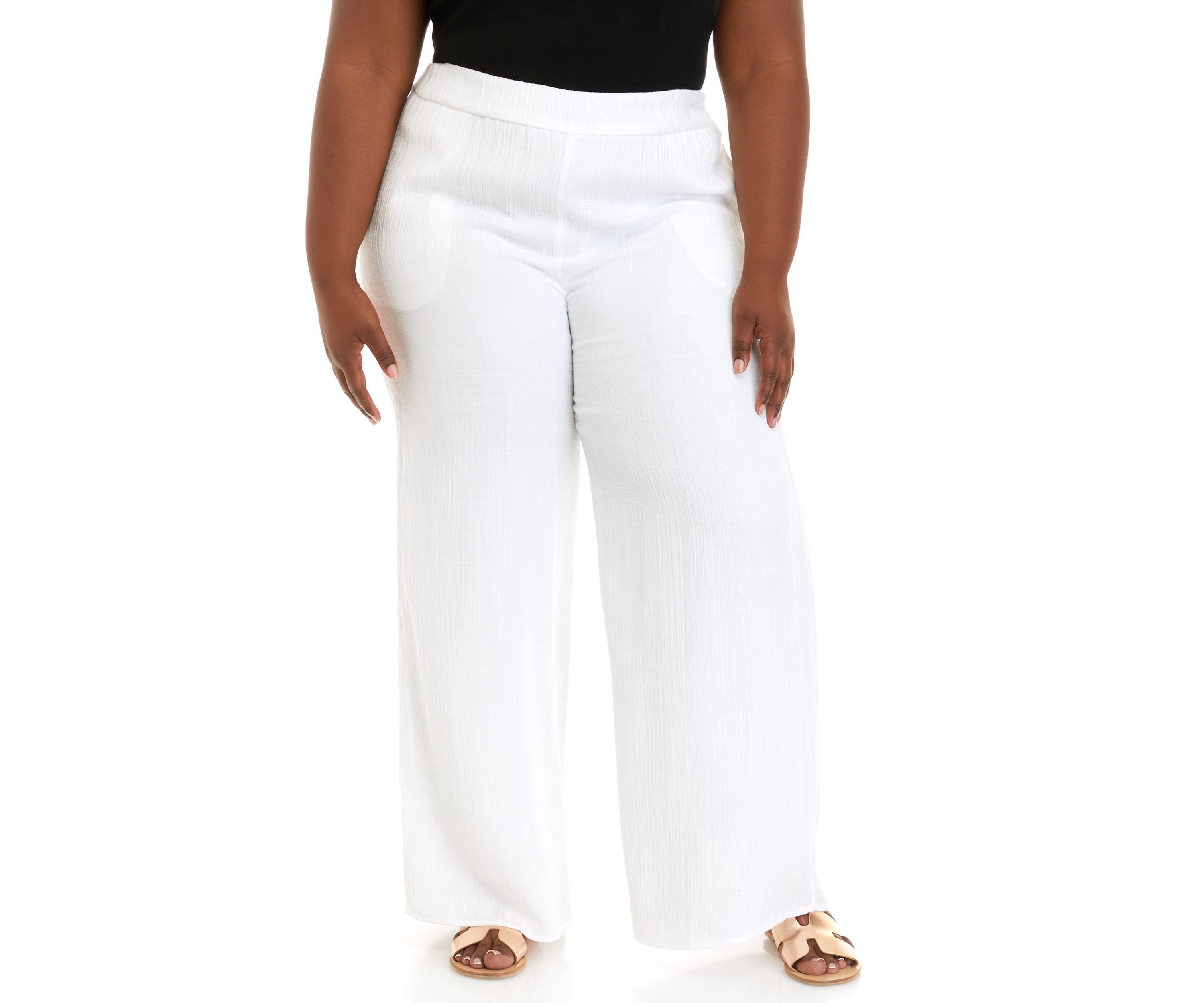 Plus Size Clean Front Pants