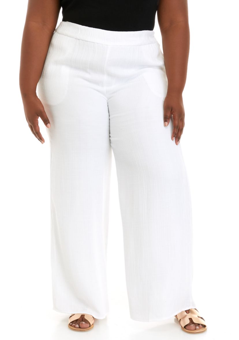 Plus Size Clean Front Pants
