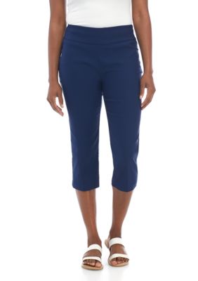 womens petite pull on capris