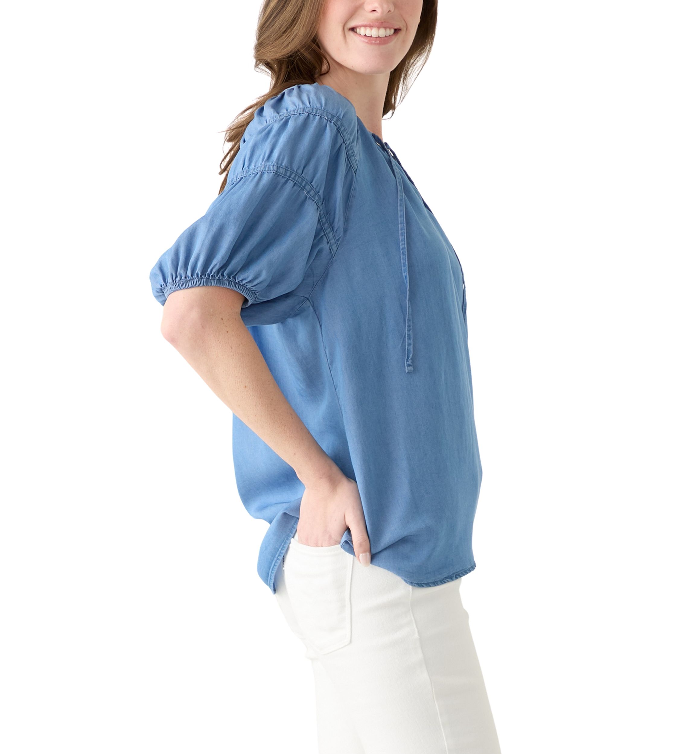 Womens Puff Sleeve Top