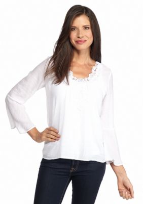 cornelia curved yoke blouse