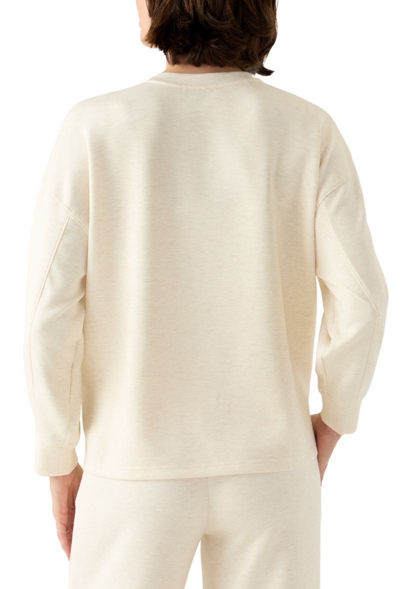 Womens Long Sleeve Oversized Free Flow Crew Neck Pullover
