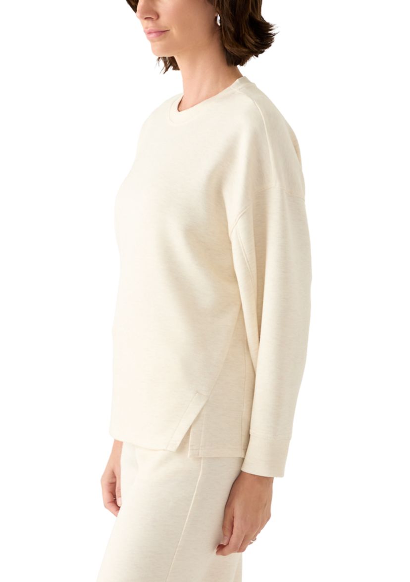 Womens Long Sleeve Oversized Free Flow Crew Neck Pullover