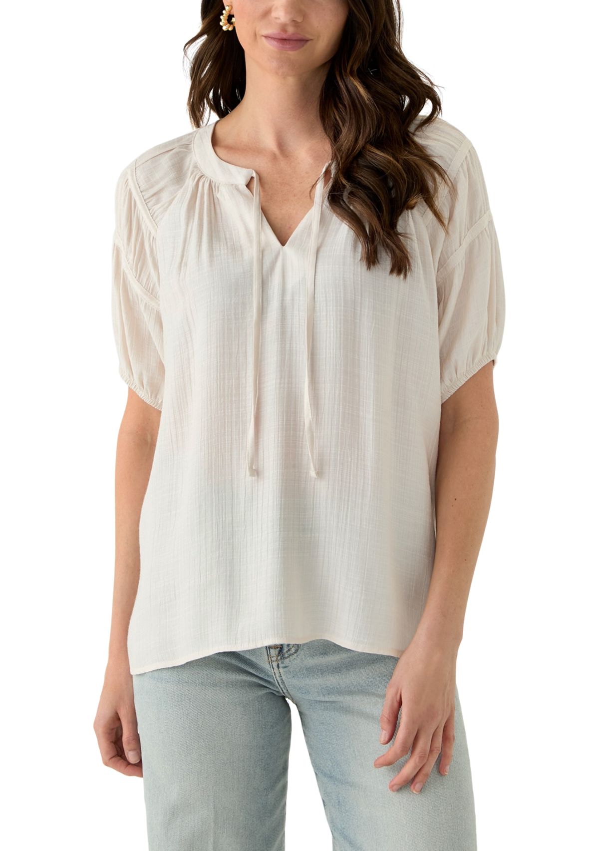 Womens Puff Sleeve Blouse