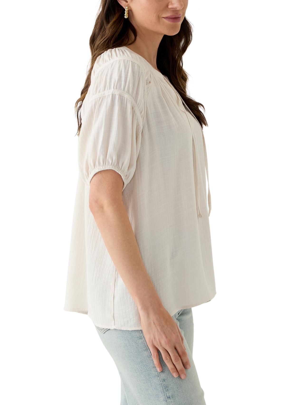 Womens Puff Sleeve Blouse