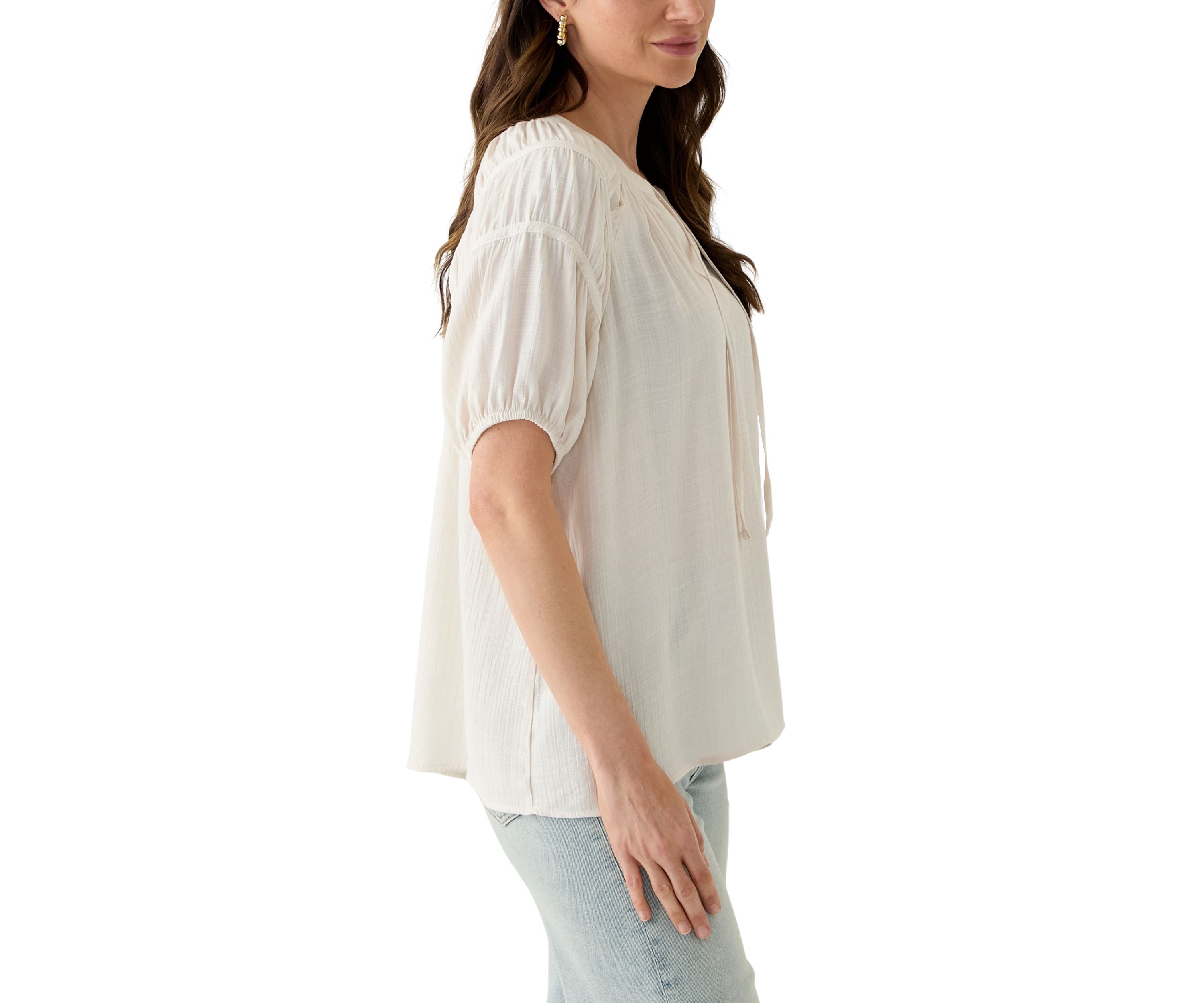 Womens Puff Sleeve Blouse