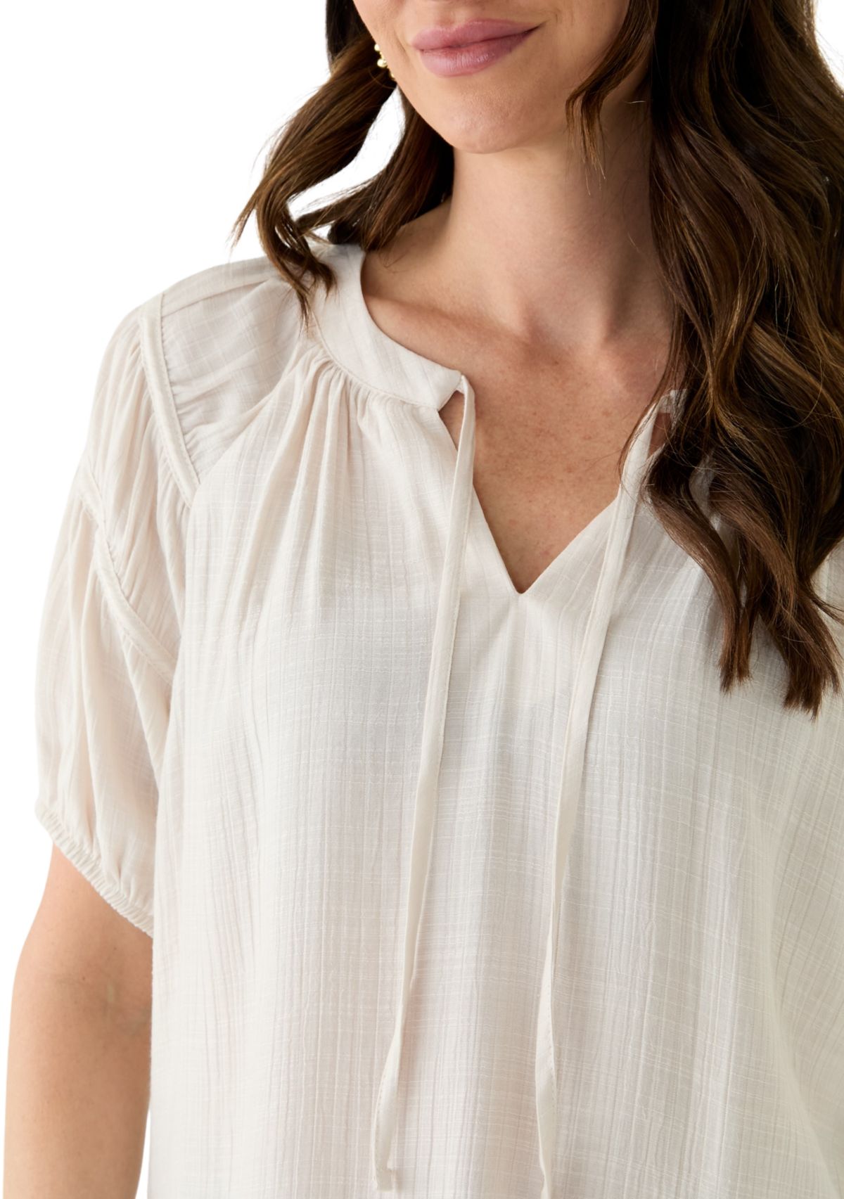 Womens Puff Sleeve Blouse