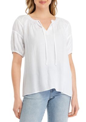 Wonderly Women's Linen Like Peasant Top | belk